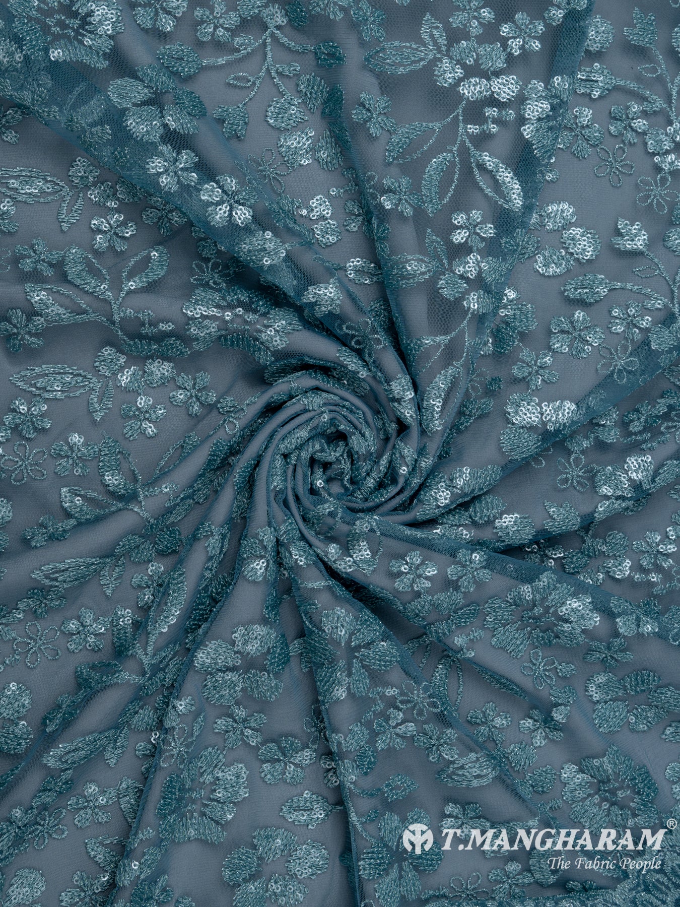 Blue Fancy Net Fabric - EB5299 view-1