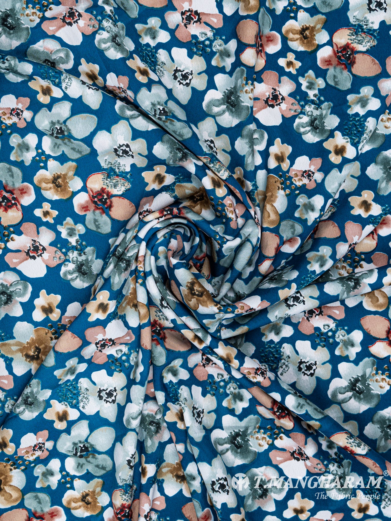 Blue Crepe Fabric - EA1946 view-1