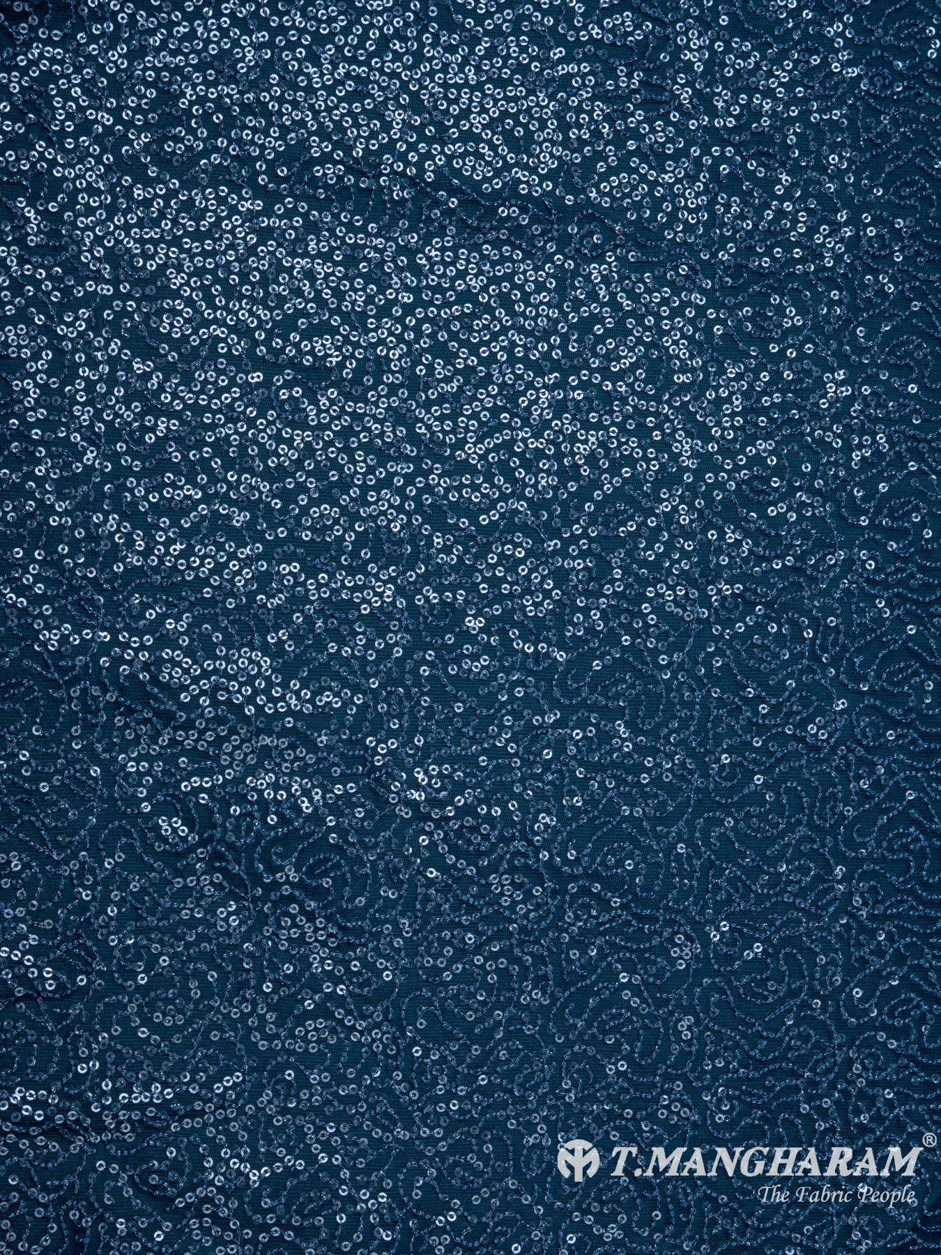 Blue Fancy Net Fabric - EC7653 view-3
