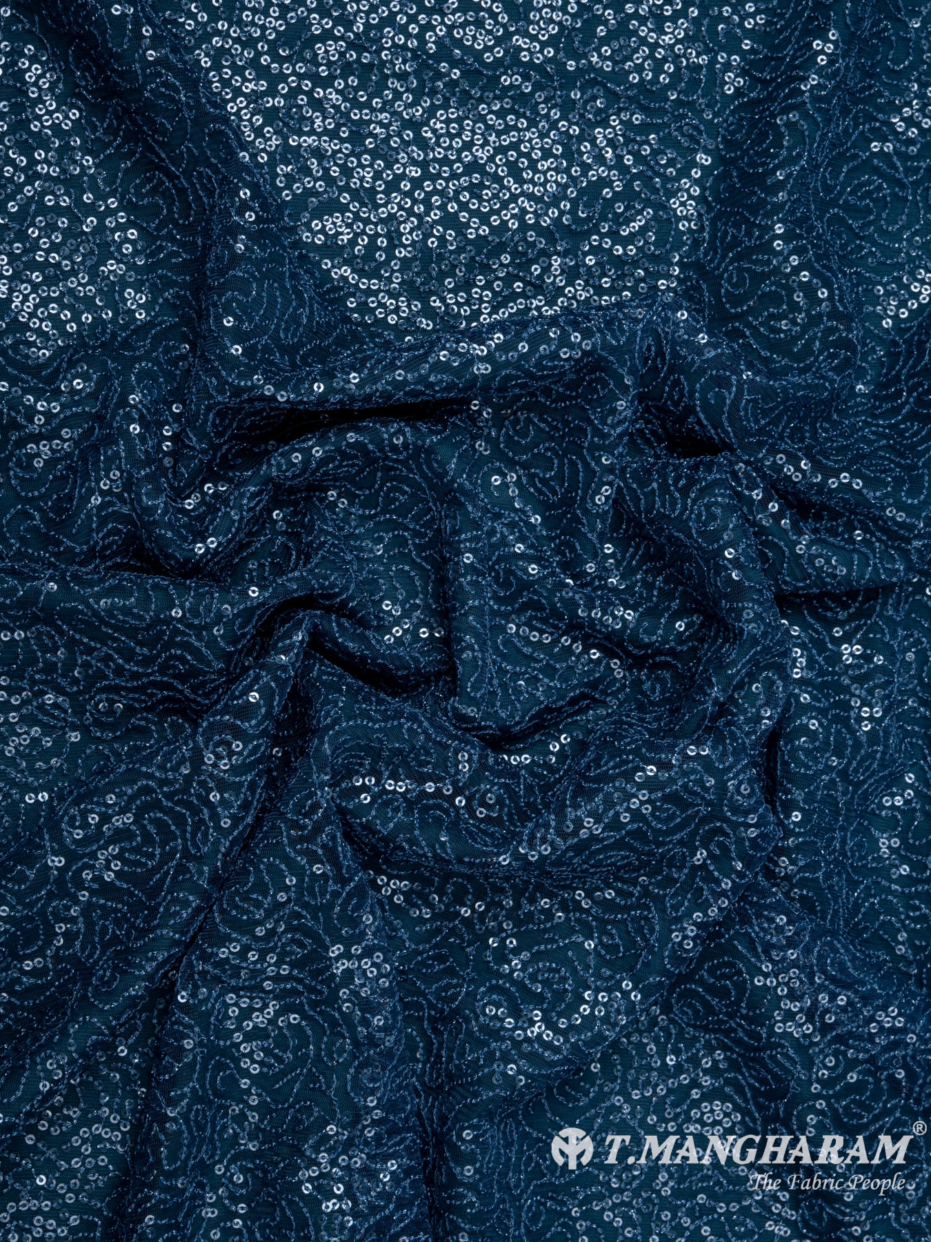Blue Fancy Net Fabric - EC7653 view-4