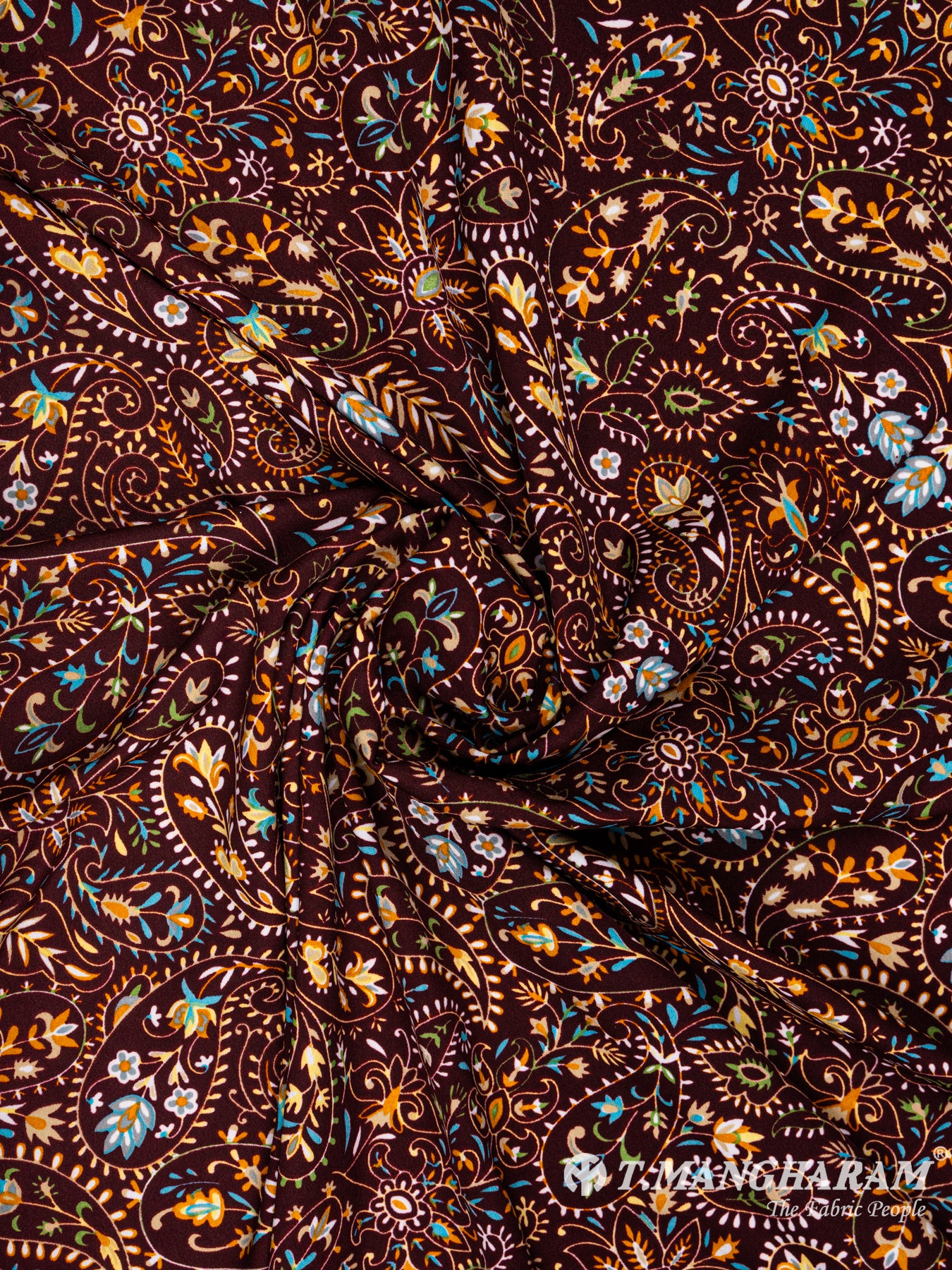 Brown Crepe Fabric - EA1924 view-1