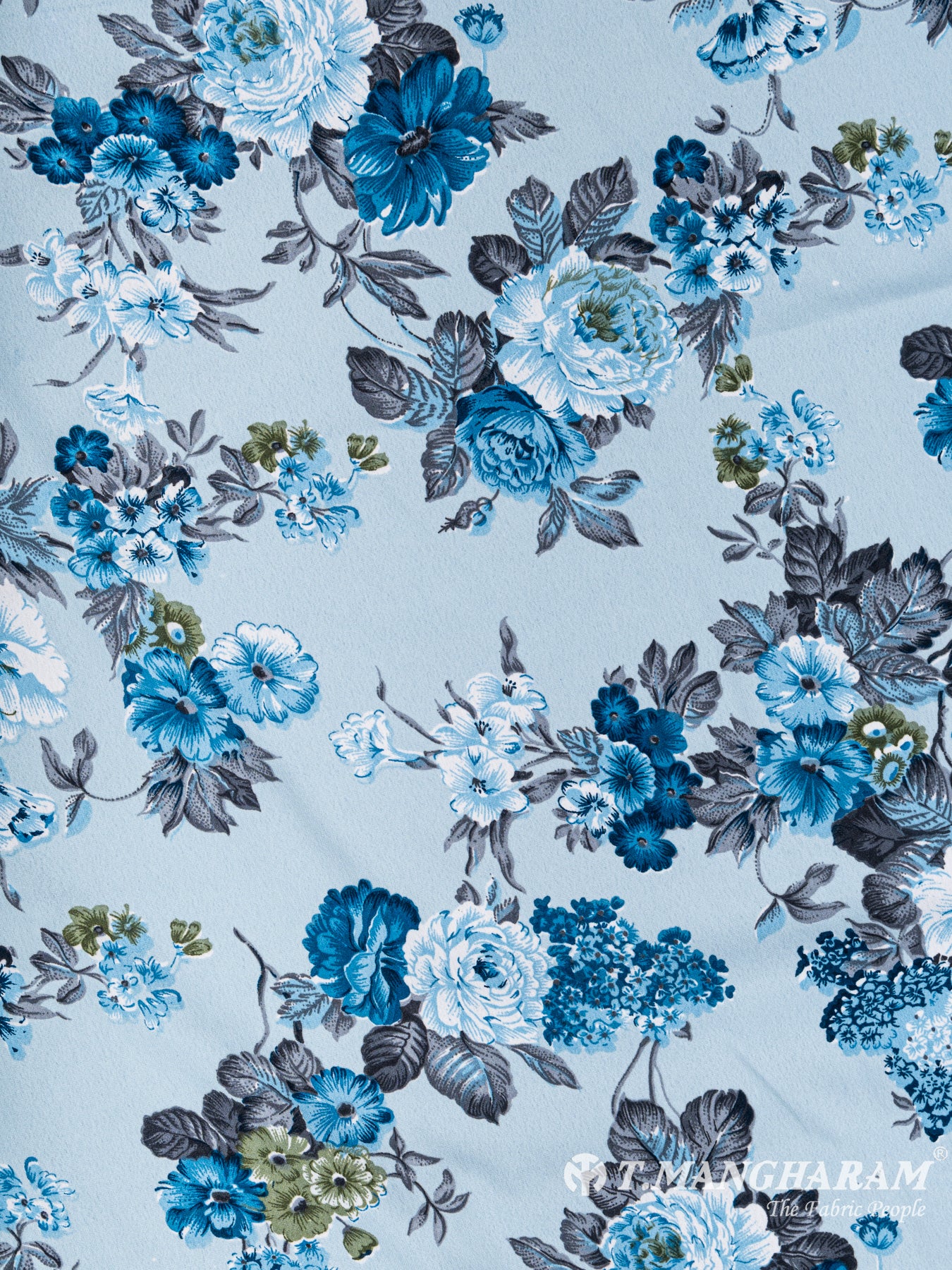 Blue Crepe Fabric - EA1932