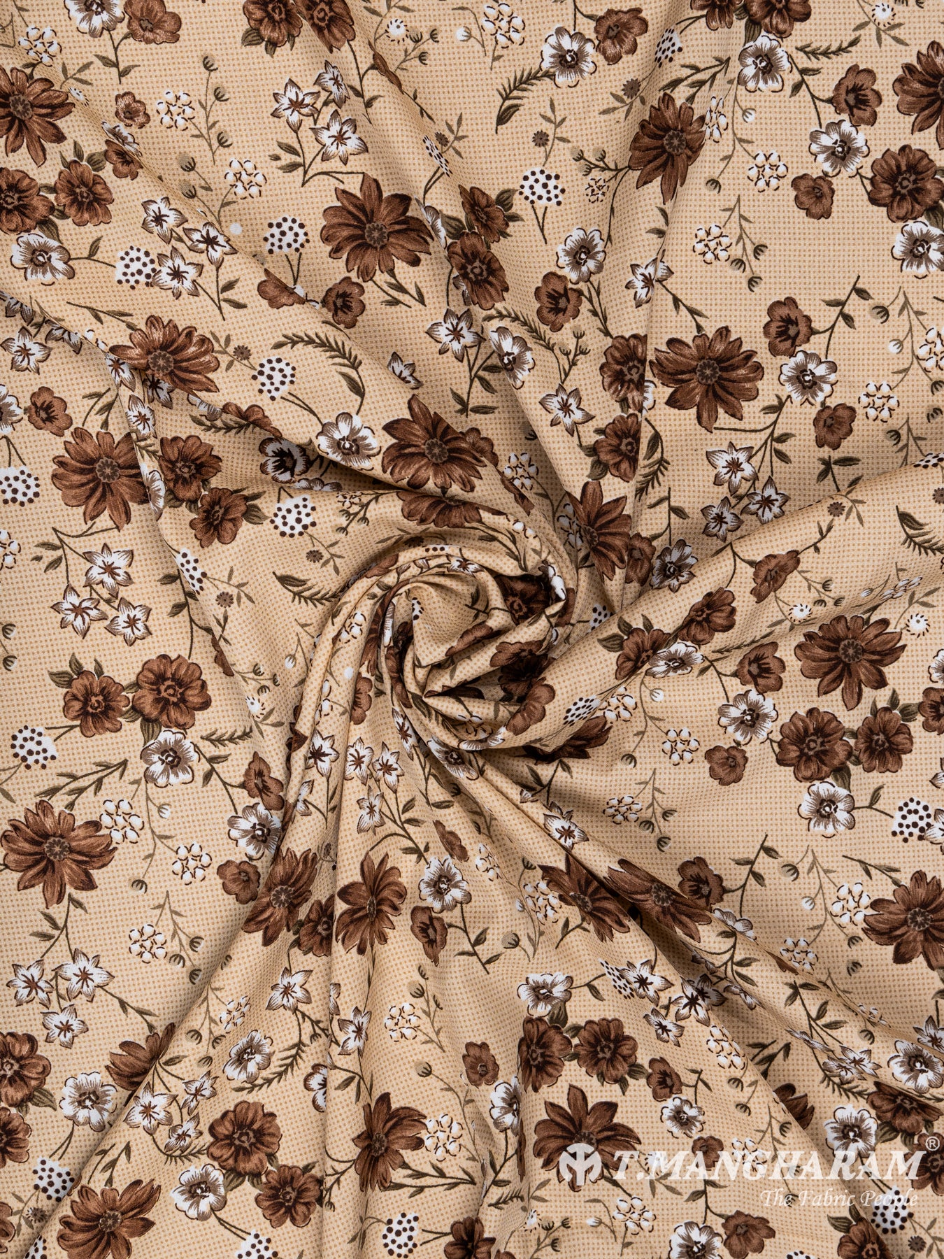 Brown Crepe Fabric - EA1935 view-1