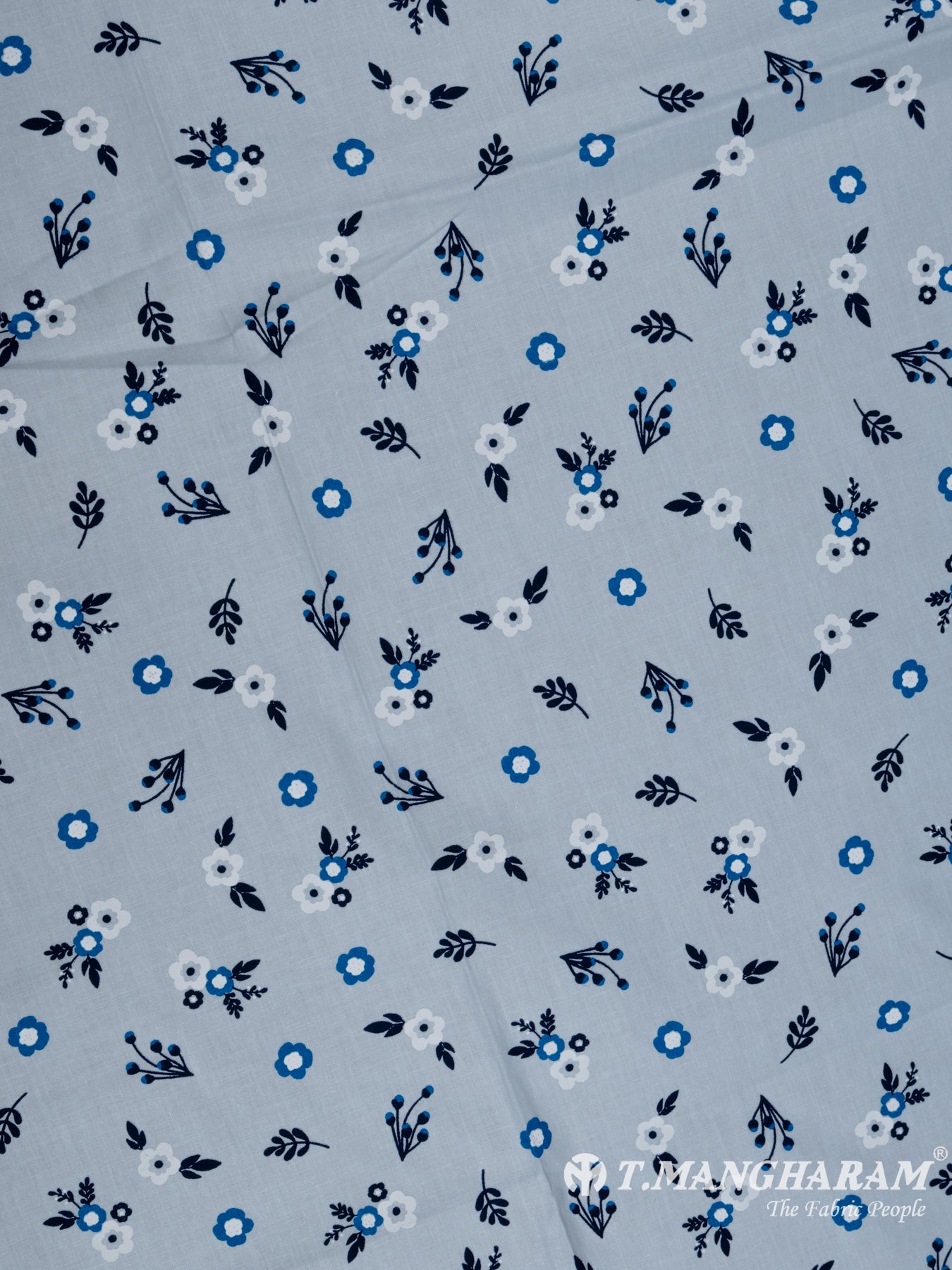 Blue Cotton Fabric - EB5357 view-3