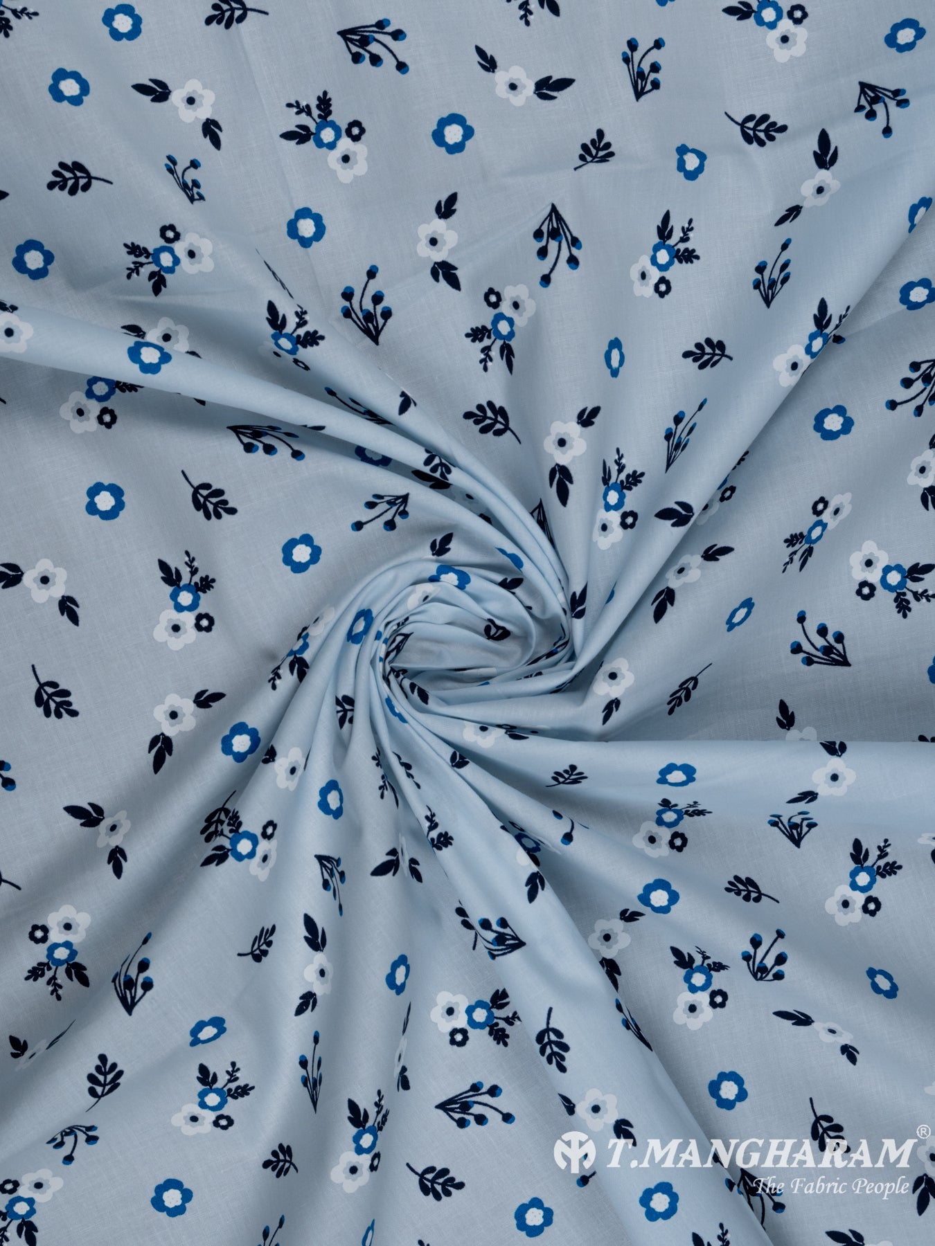 Blue Cotton Fabric - EB5357 view-1
