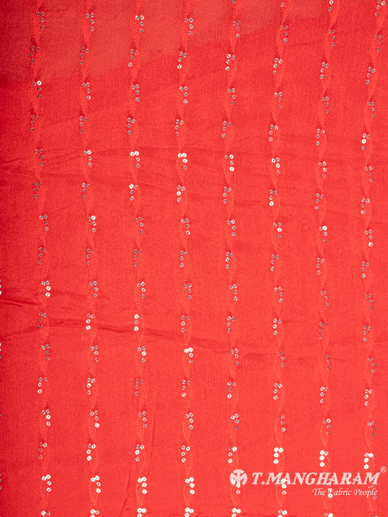 Red Chinnon Silk Fabric - EC5820 view-3