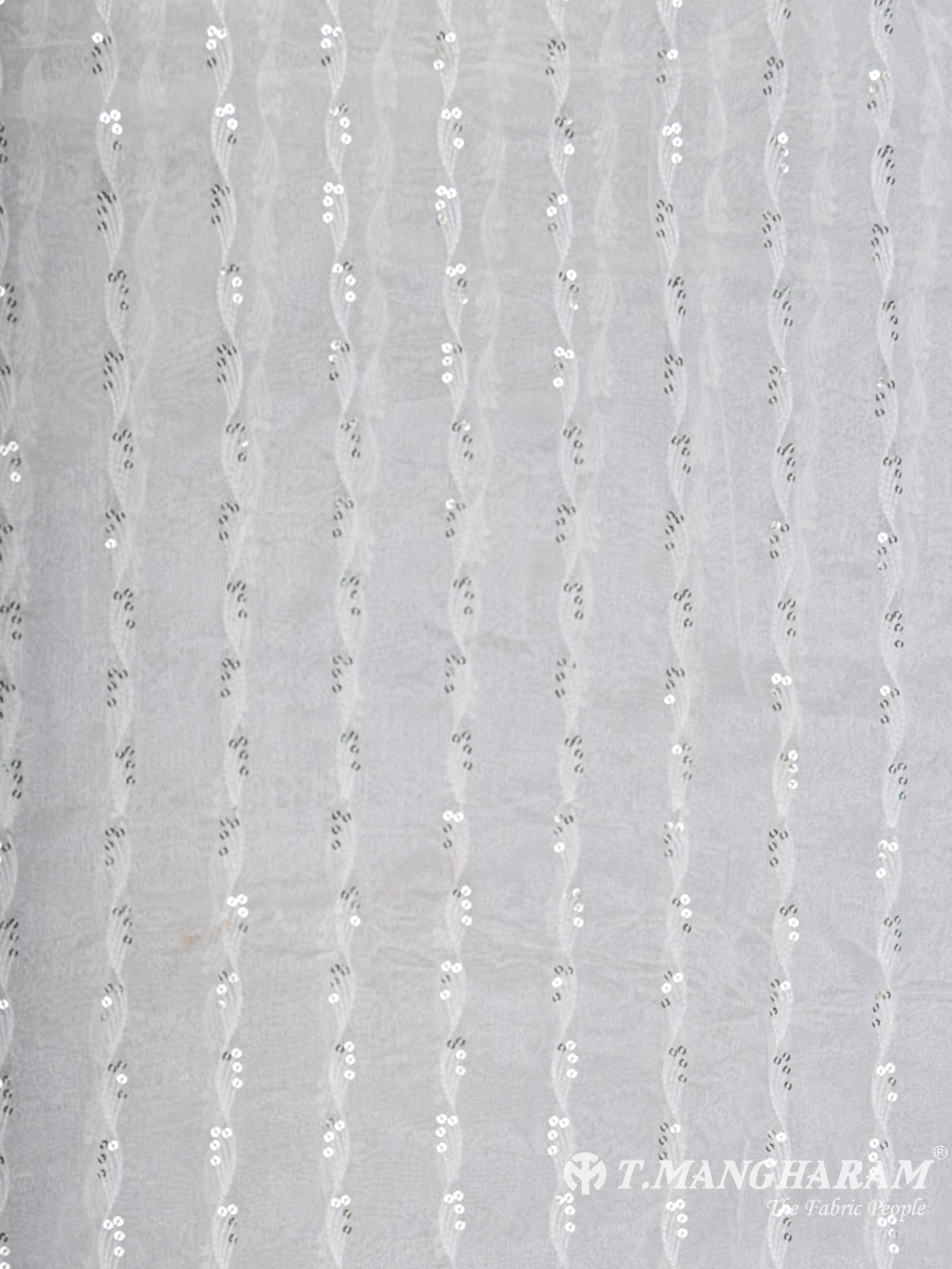 Cream Chinnon Silk Fabric - EC5817 view-3