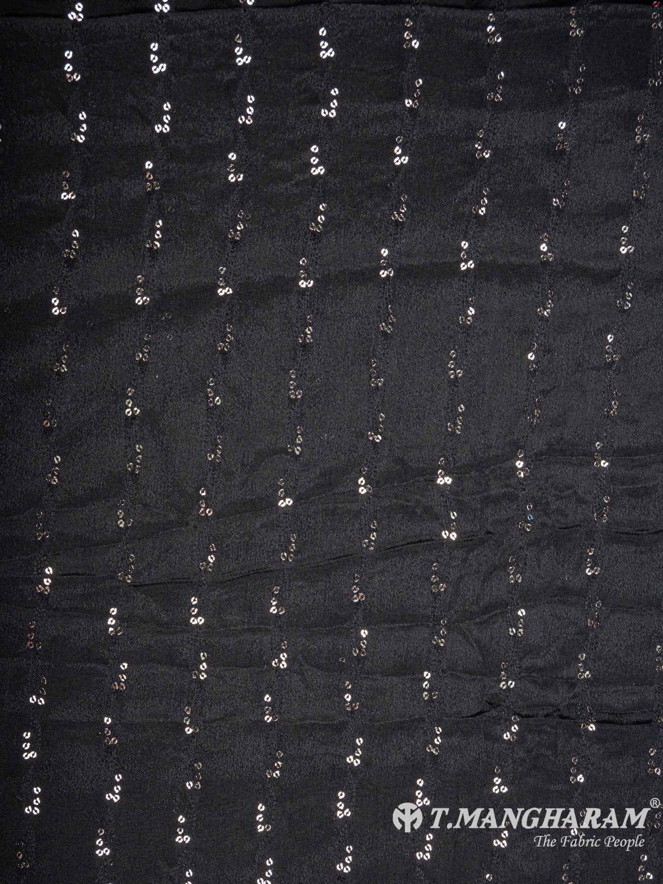 Black Chinnon Silk Fabric - EC5823 view-3