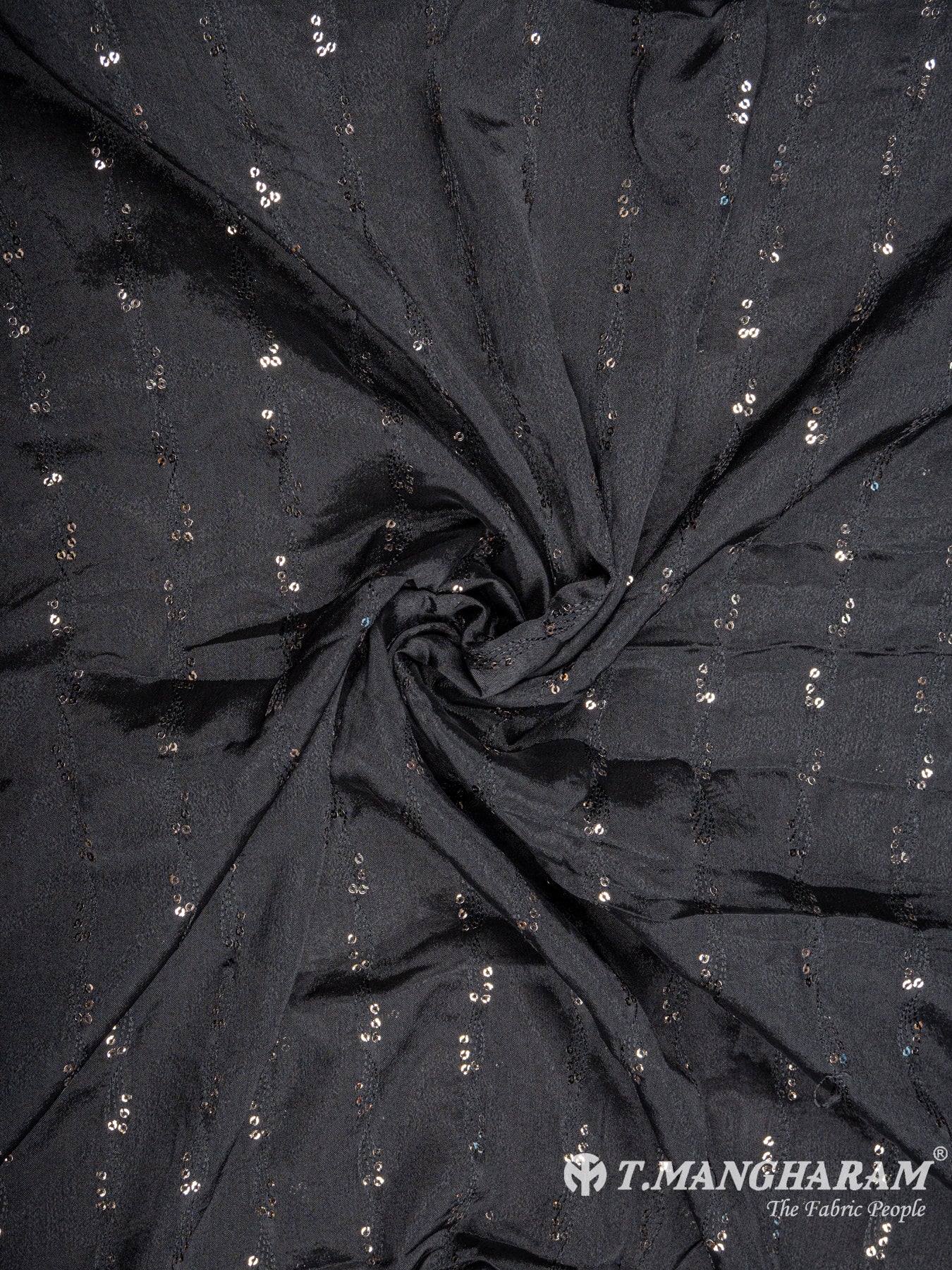 Black Chinnon Silk Fabric - EC5823 view-1