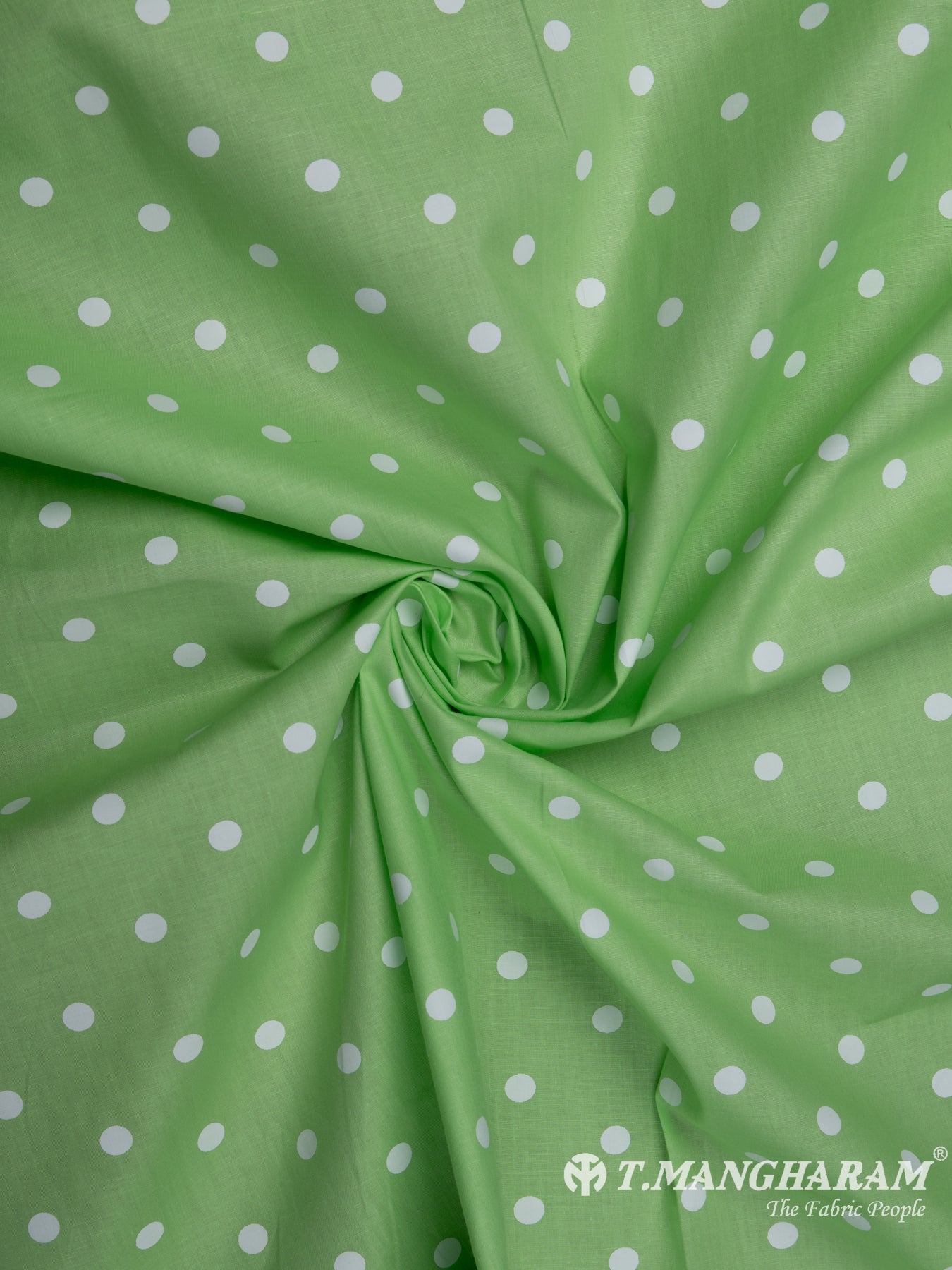 Green Cotton Fabric - EB5353 view-3