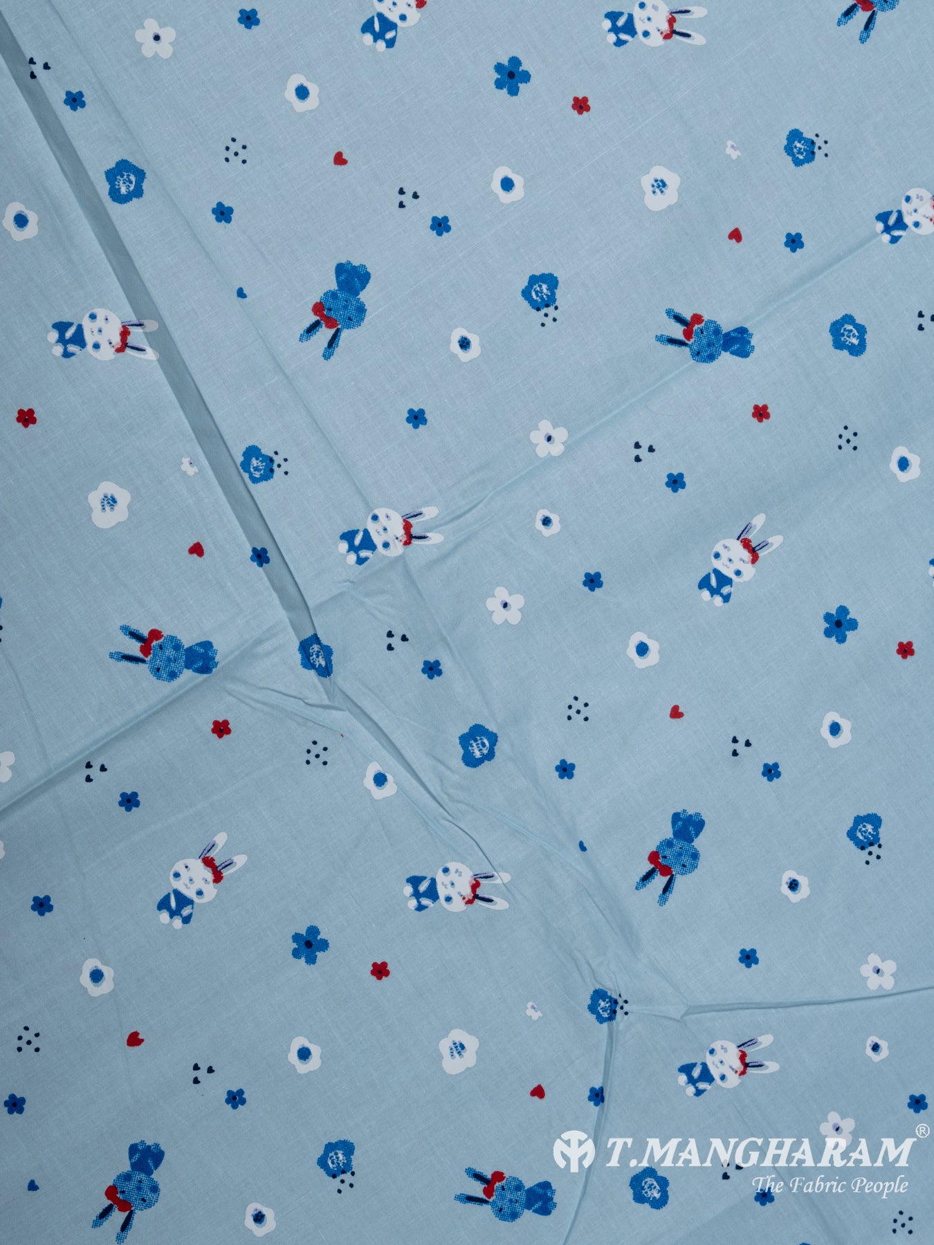 Blue Cotton Fabric - EB5347 view-3