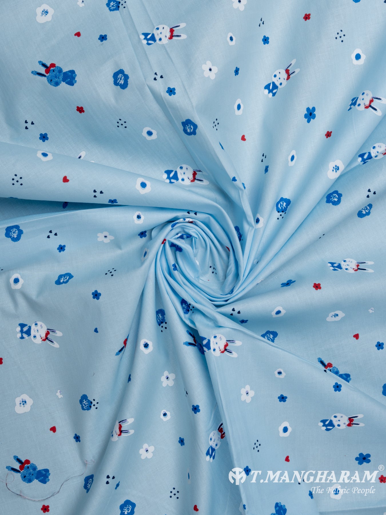 Blue Cotton Fabric - EB5347 view-1