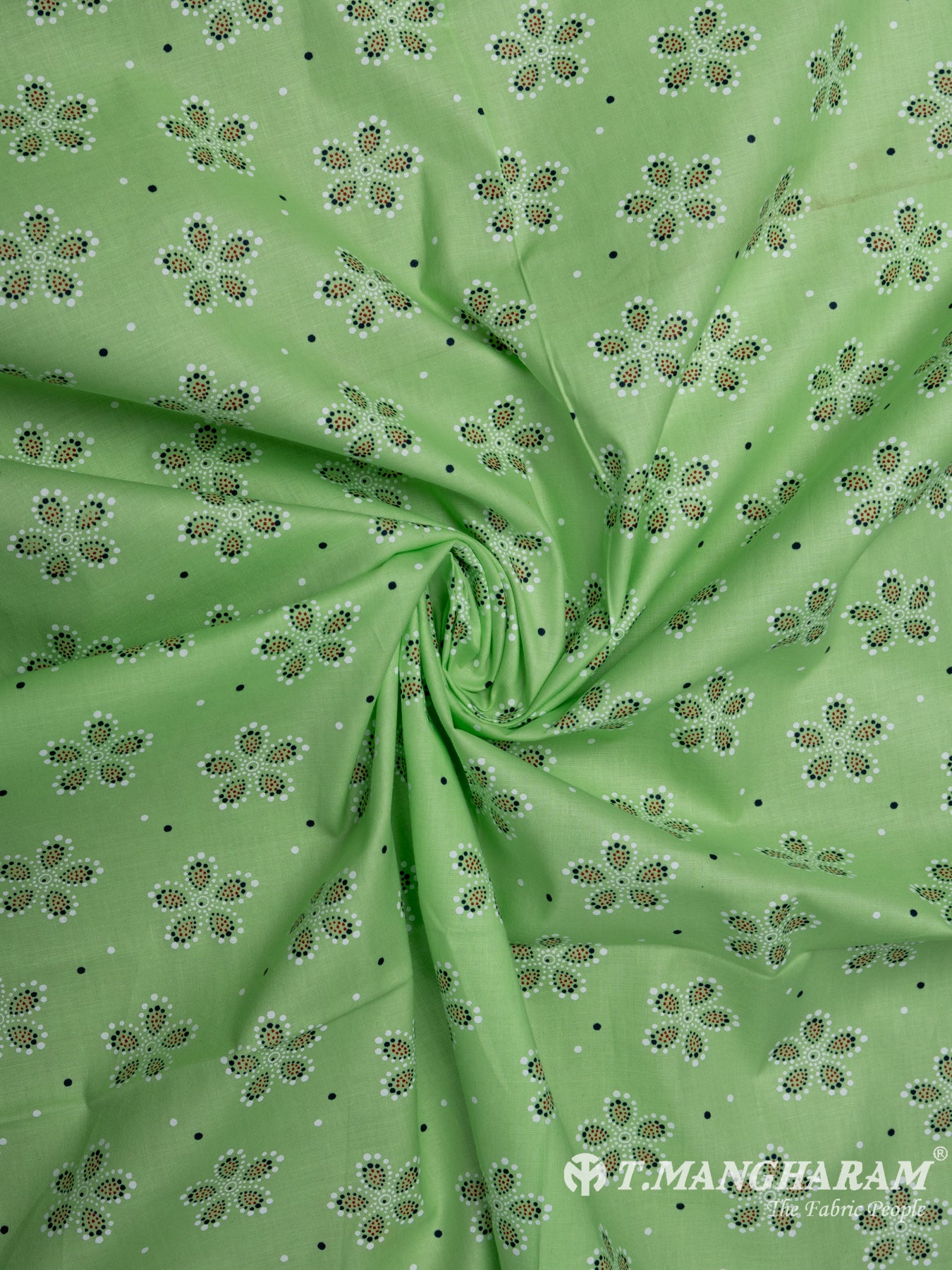 Green Cotton Fabric - EB5363 view-1