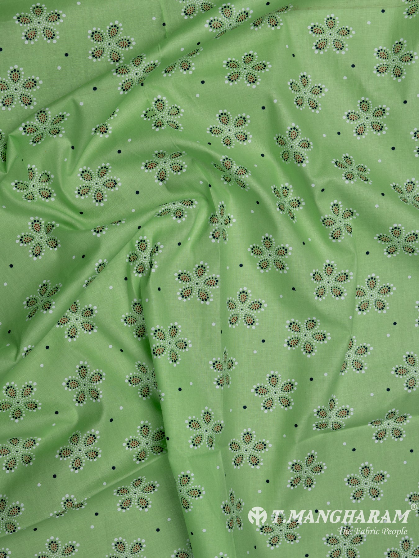 Green Cotton Fabric - EB5363 view-4