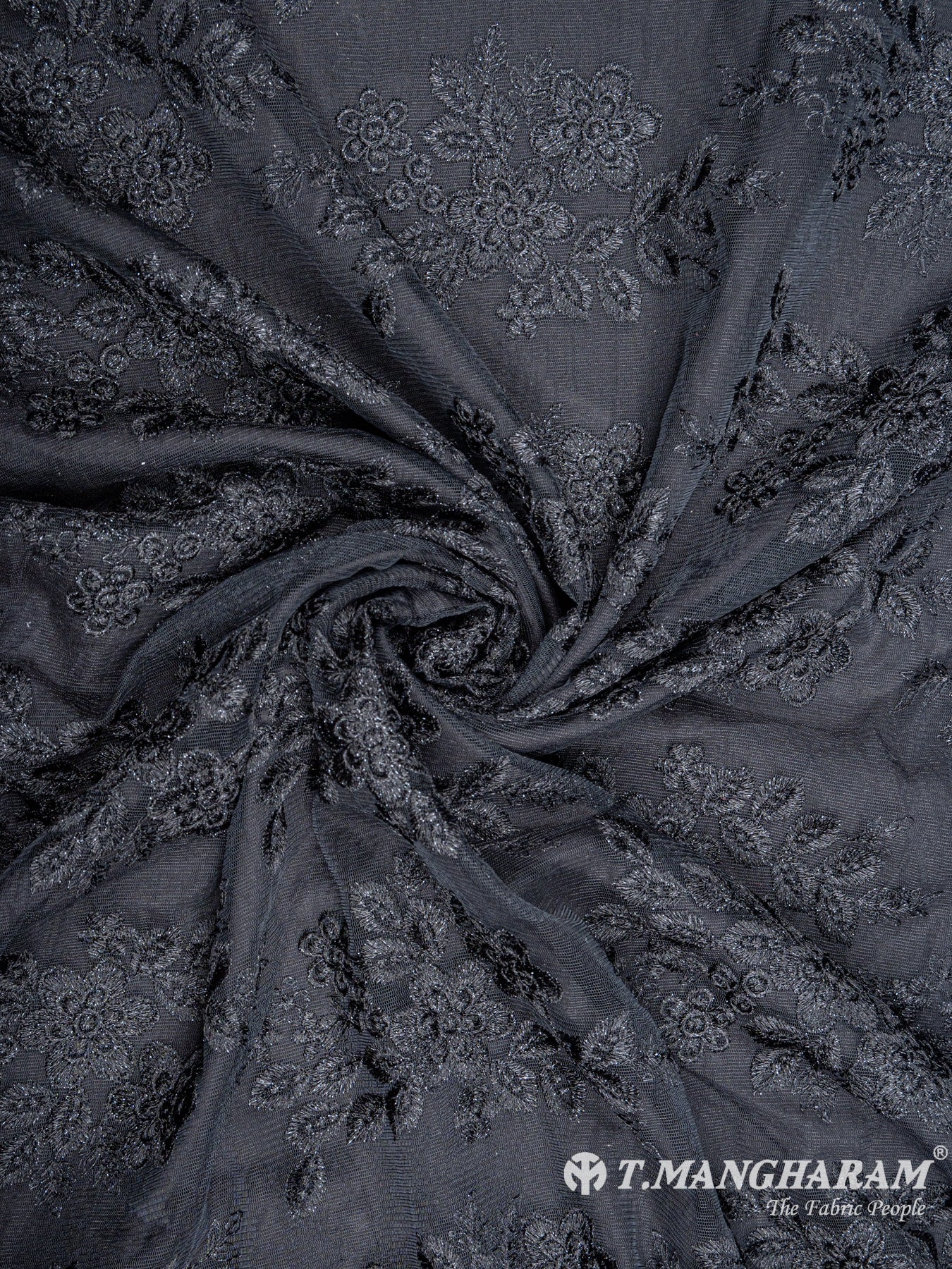 Black Fancy Net Fabric - EC5742 view-1