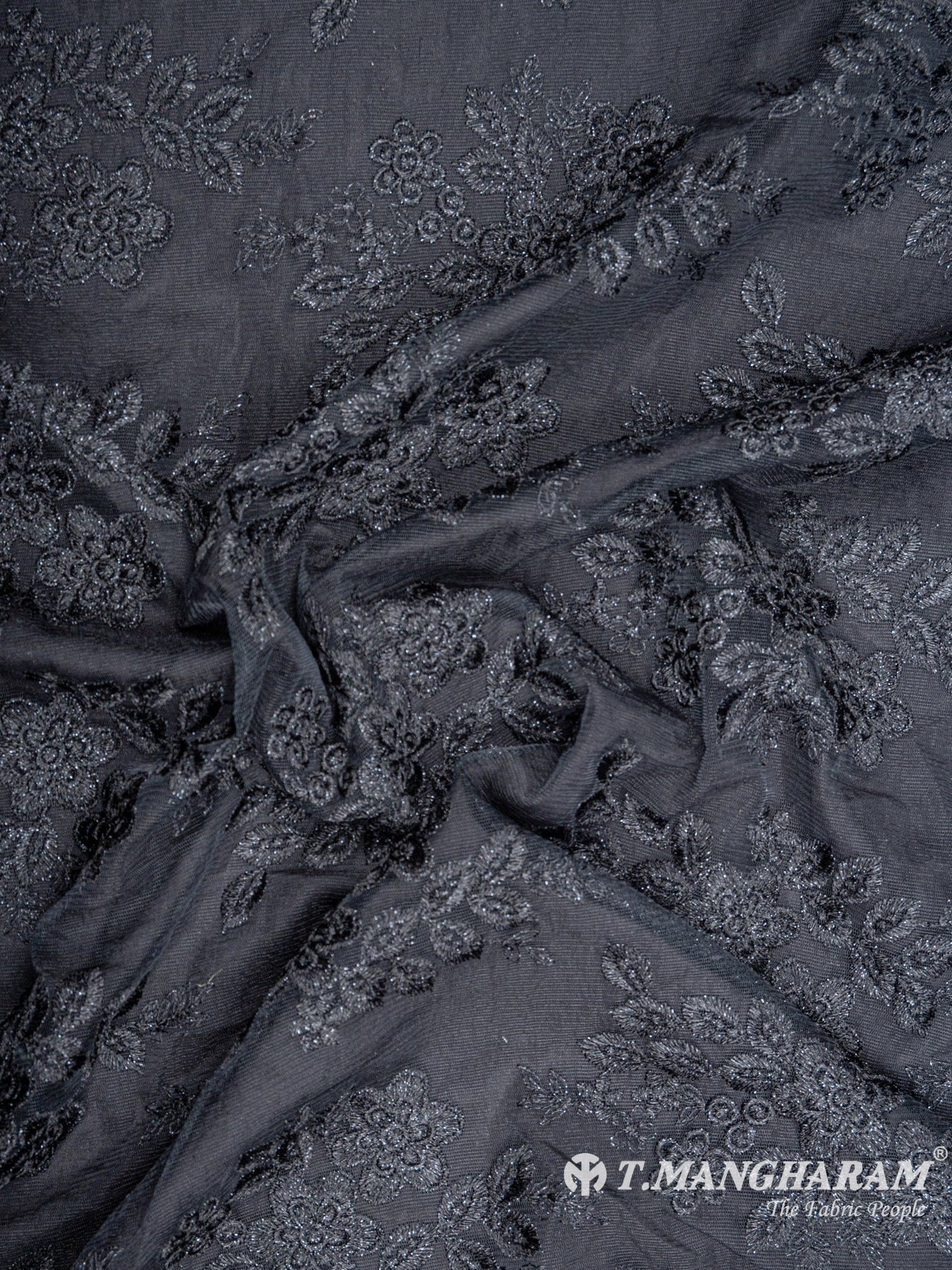 Black Fancy Net Fabric - EC5742 virw-4