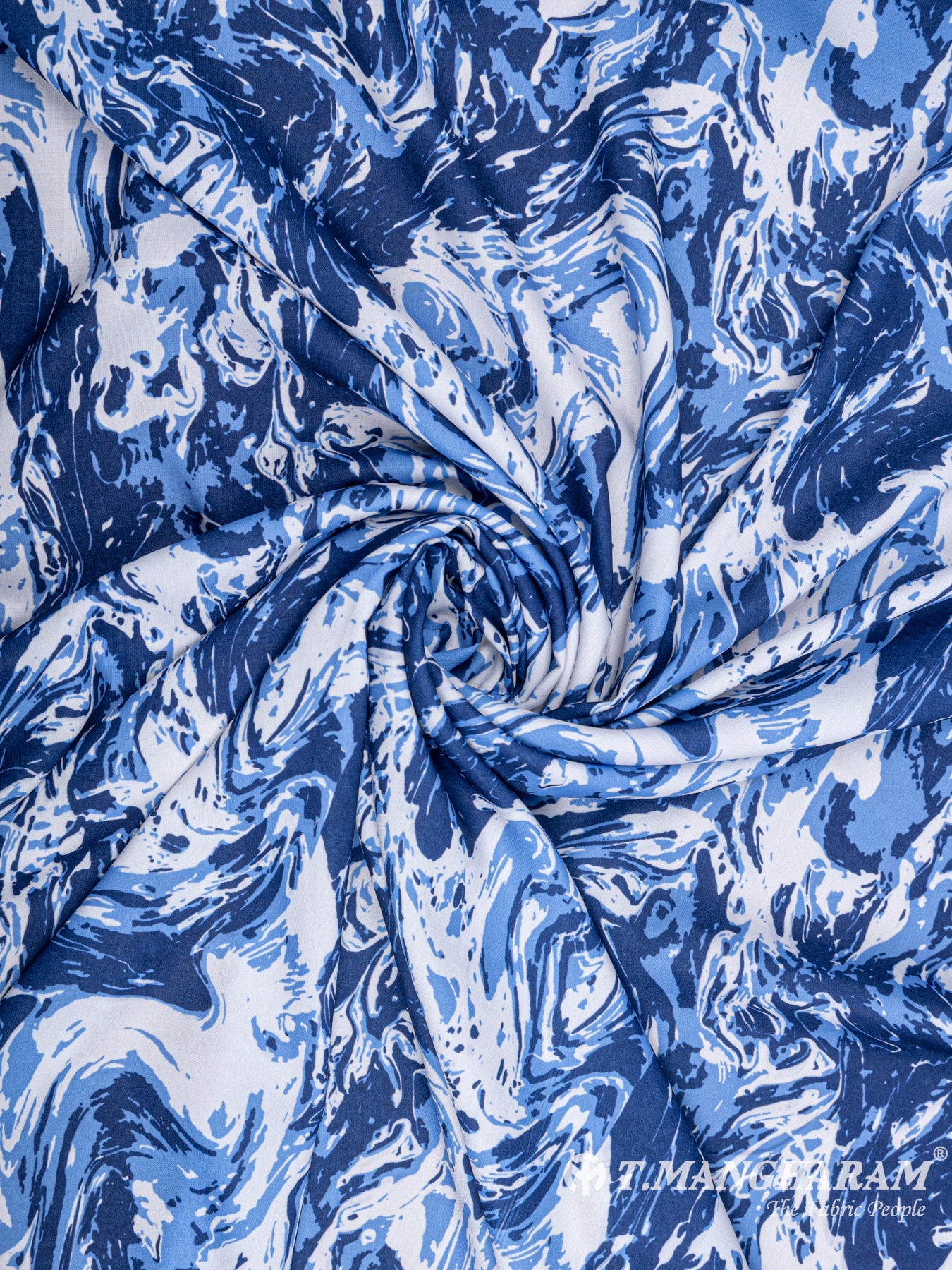 Blue Georgette Fabric - EC5762 view-1