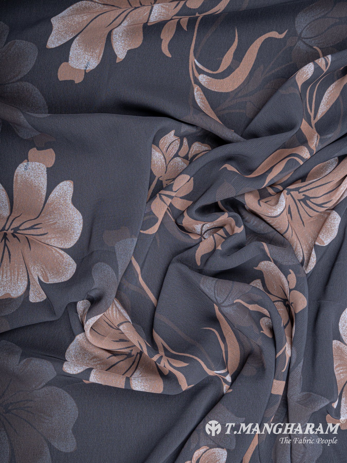 Ash Black Georgette Fabric - EC5760 view-4