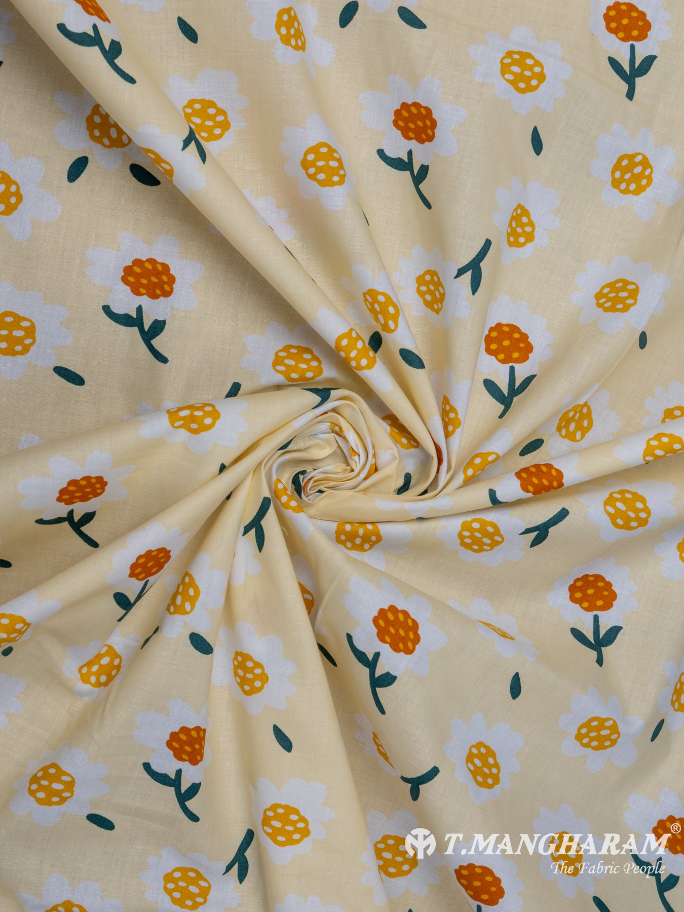 Yellow Cotton Fabric - EC7716 view-1