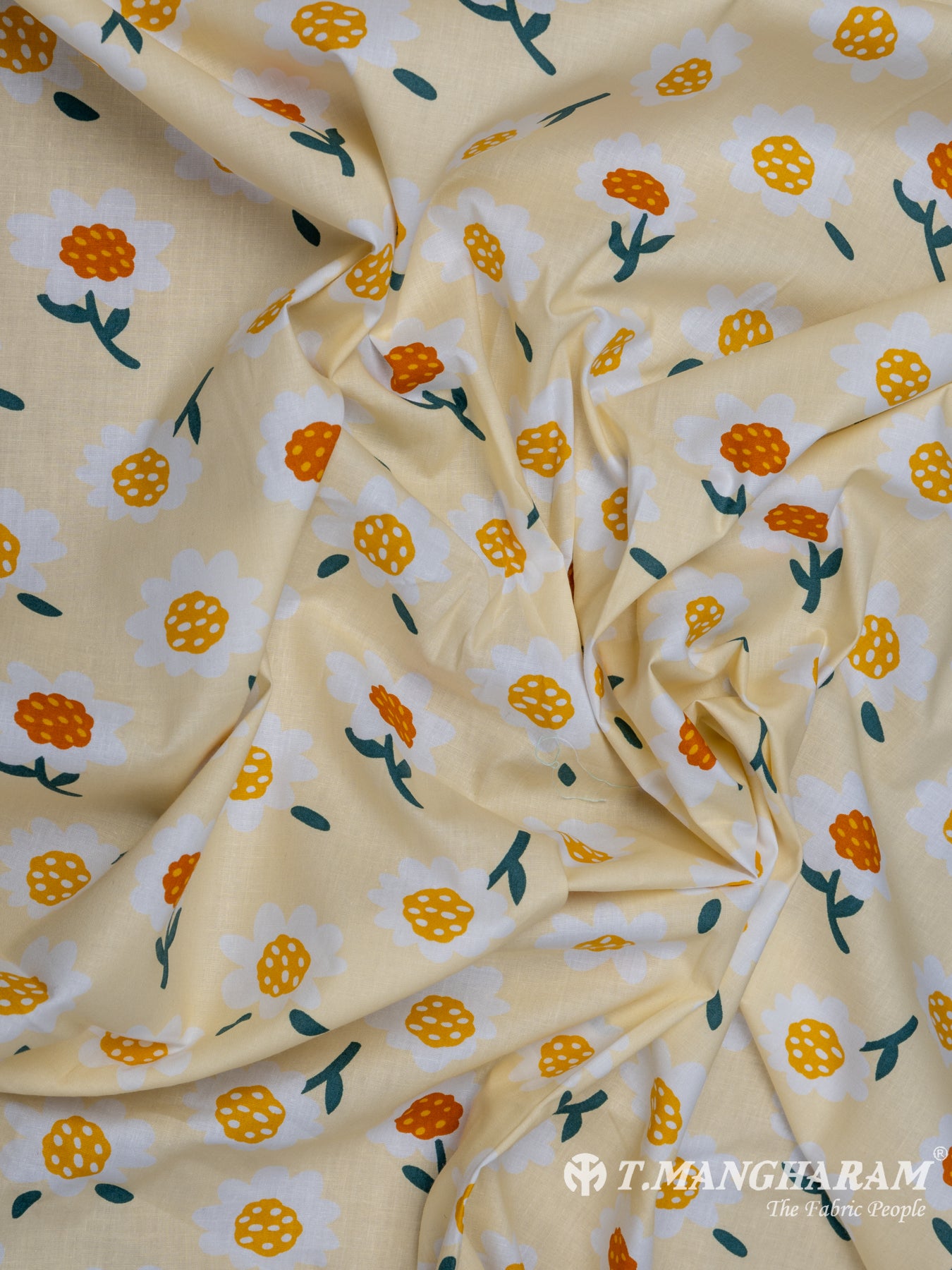 Yellow Cotton Fabric - EC7716 view-4