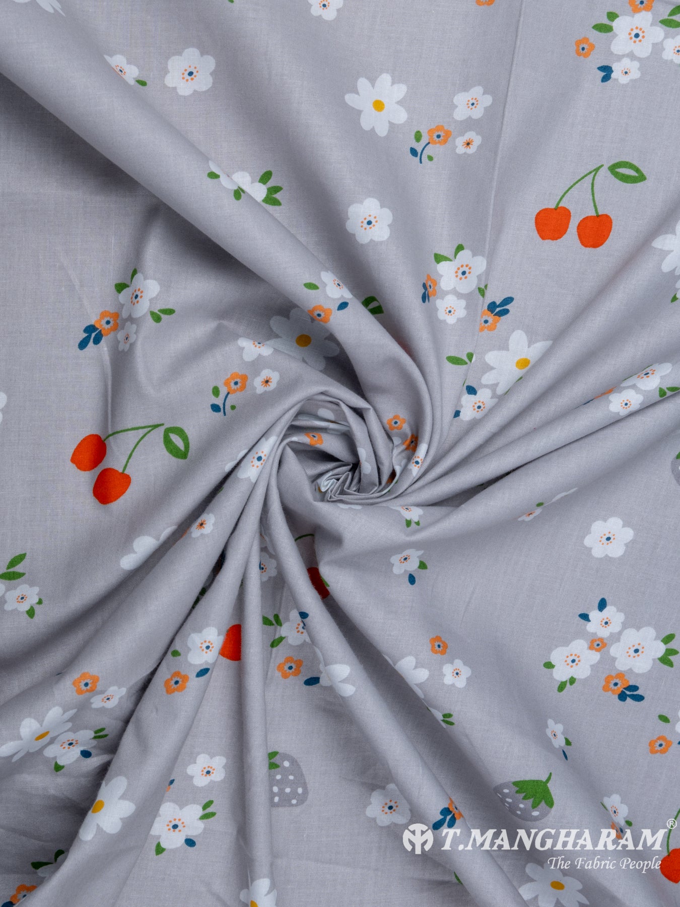 Grey Cotton Fabric - EC7726 view-1