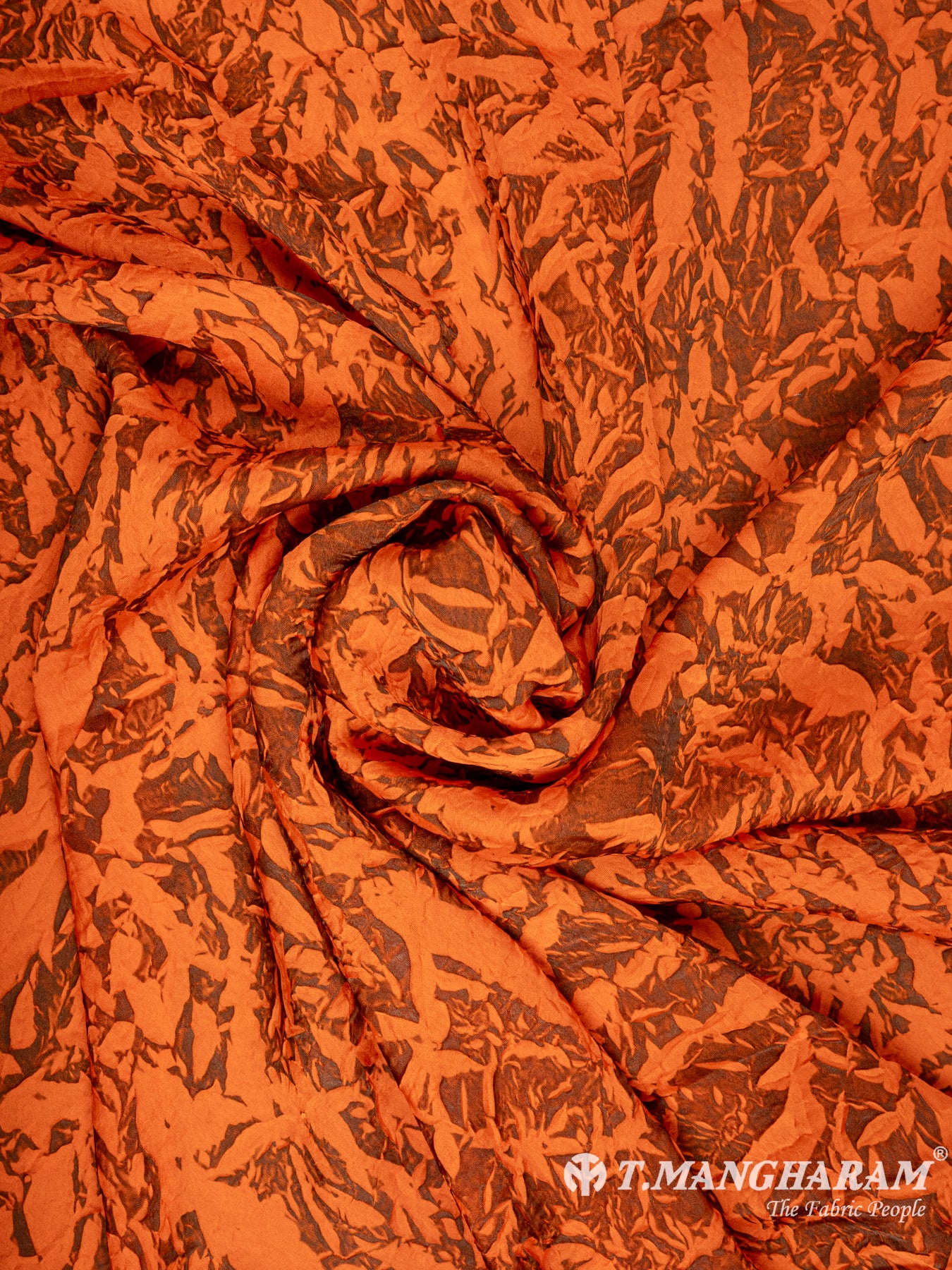 Orange Georgette Fabric - EC5866 view-1