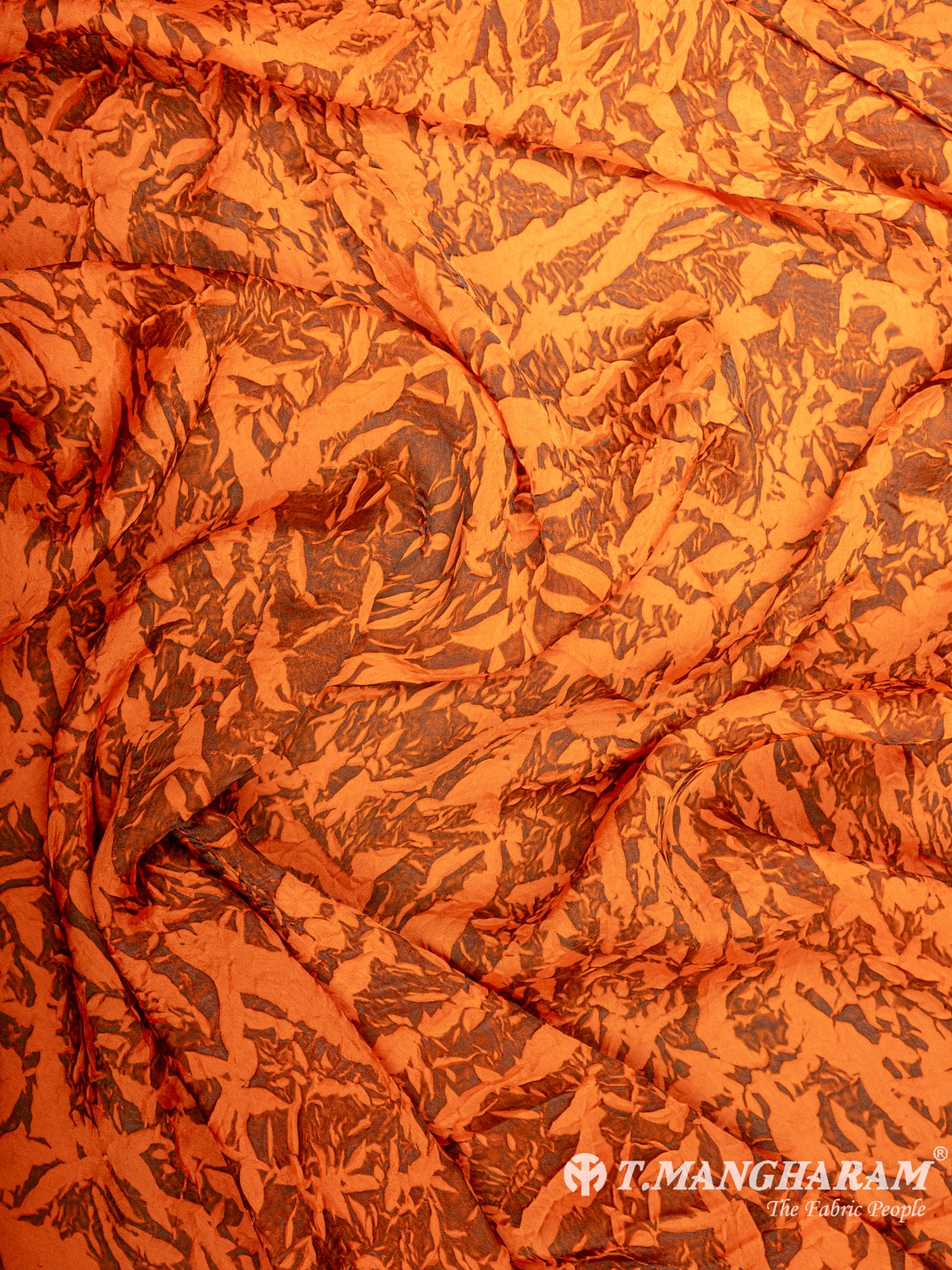 Orange Georgette Fabric - EC5866 view-4