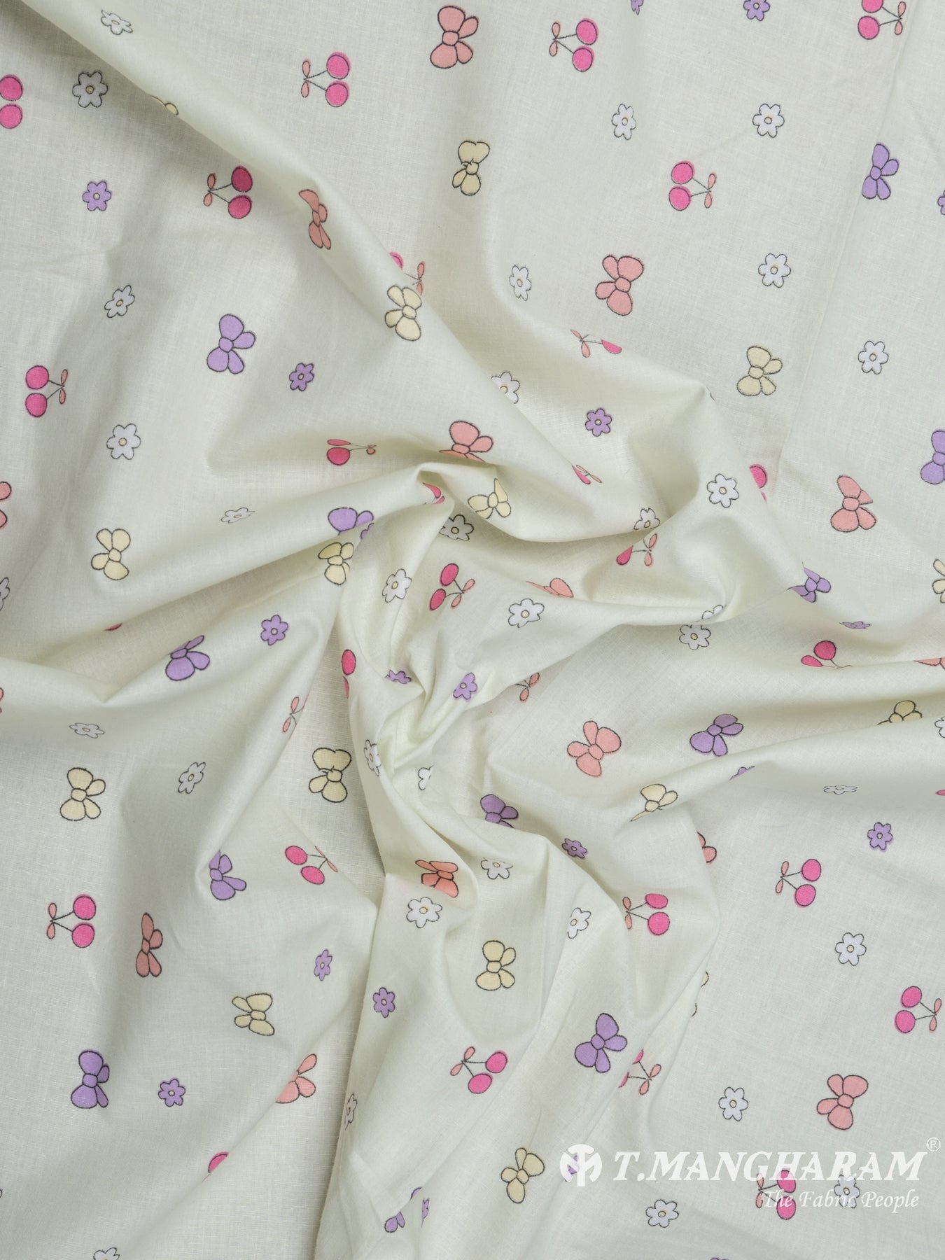 Cream Cotton Fabric - EB5377 view-4