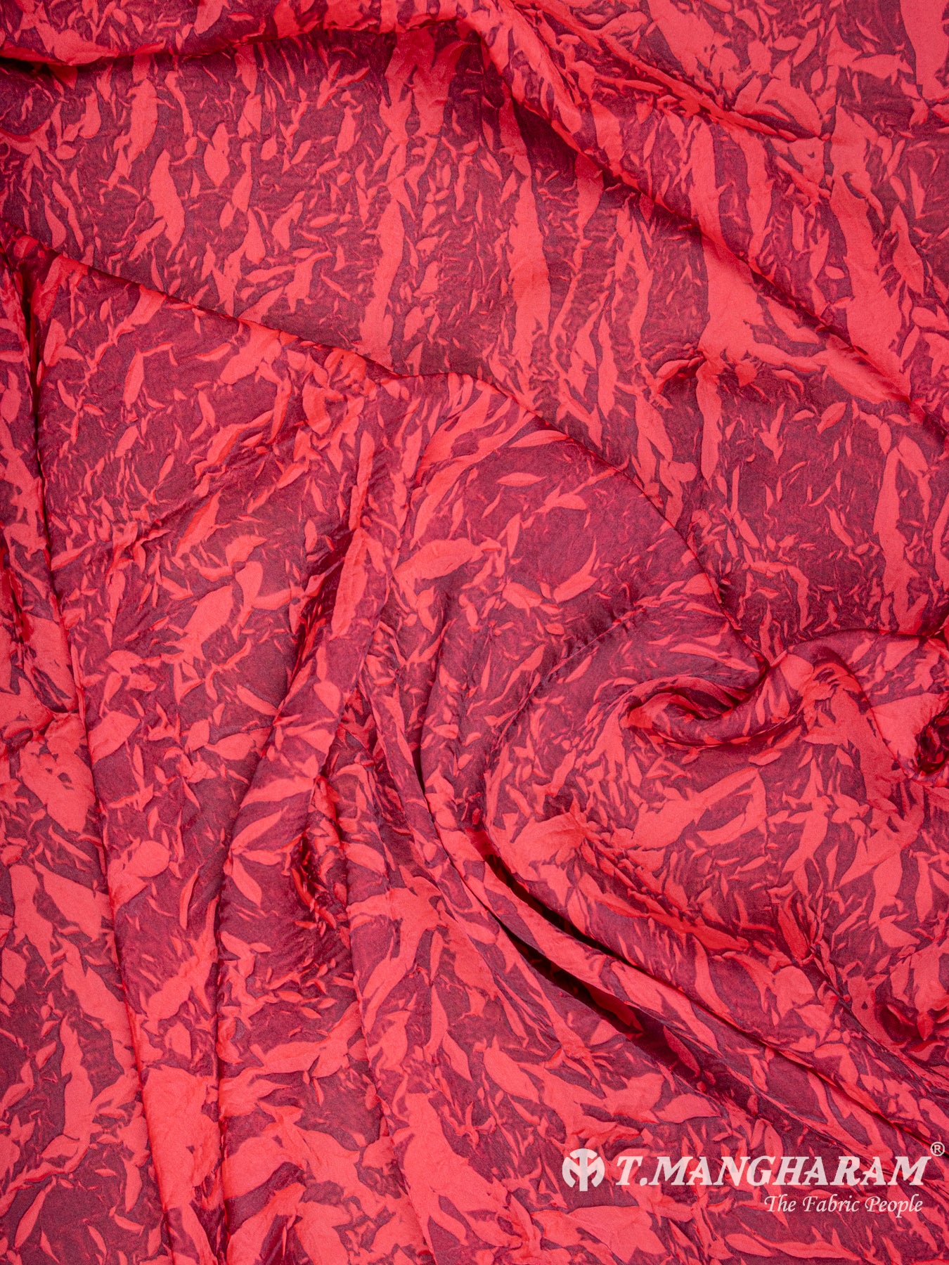 Red Georgette Fabric - EC5875 view-4
