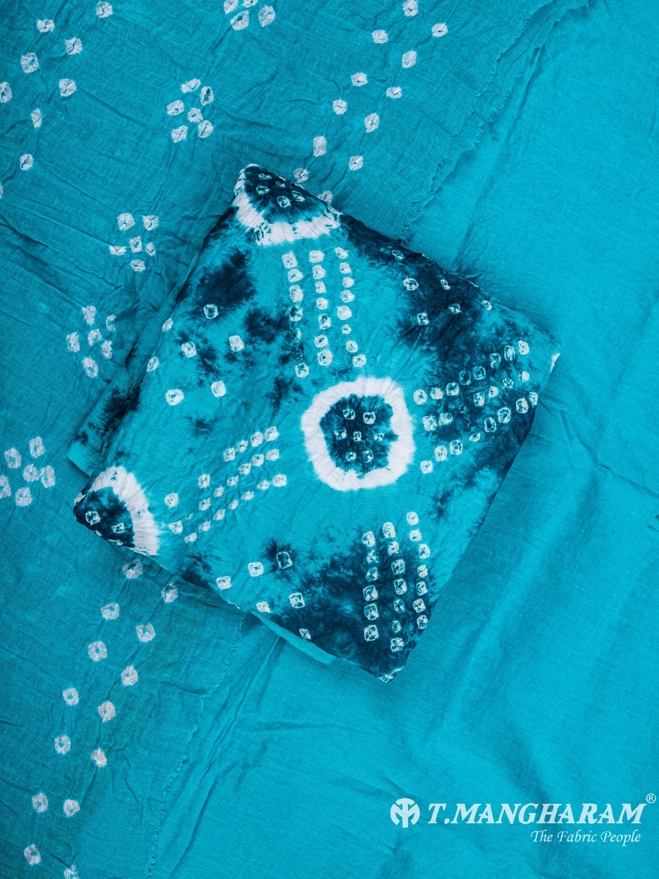 Blue Cotton Chudidhar Fabric Set - EF1418 view-1