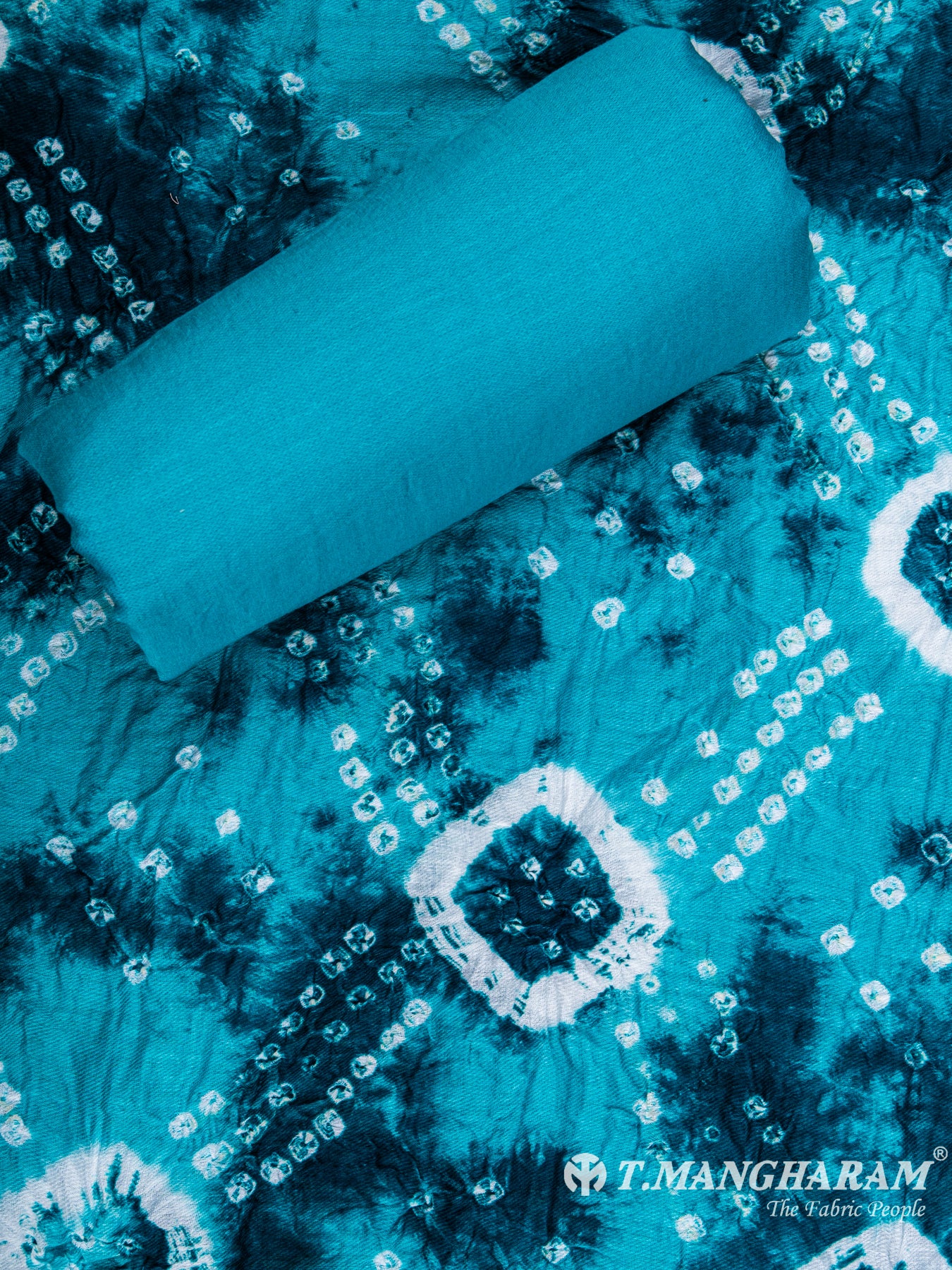 Blue Cotton Chudidhar Fabric Set - EF1418 view-2