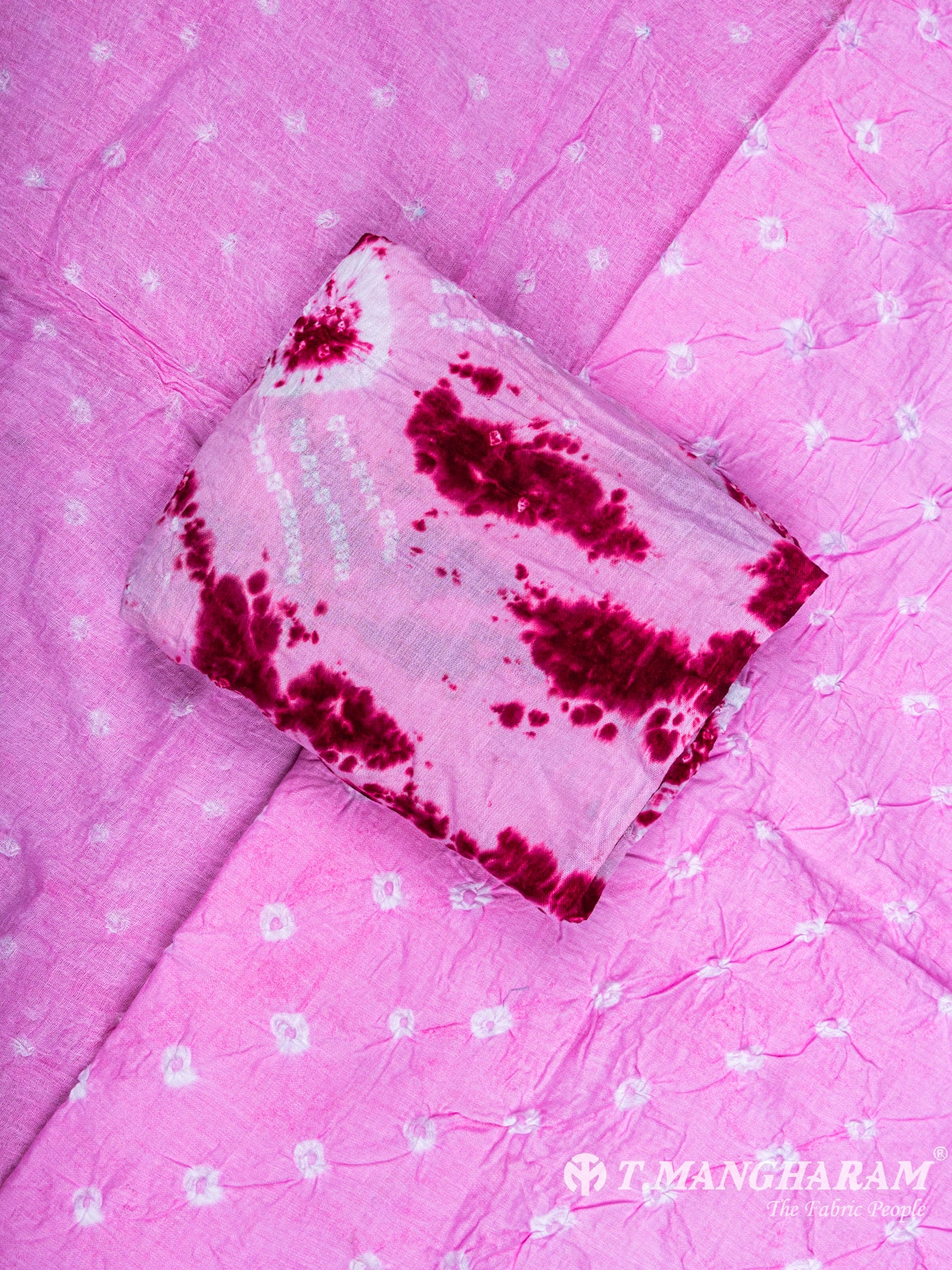 Pink Cotton Chudidhar Fabric Set - EF1417 view-1