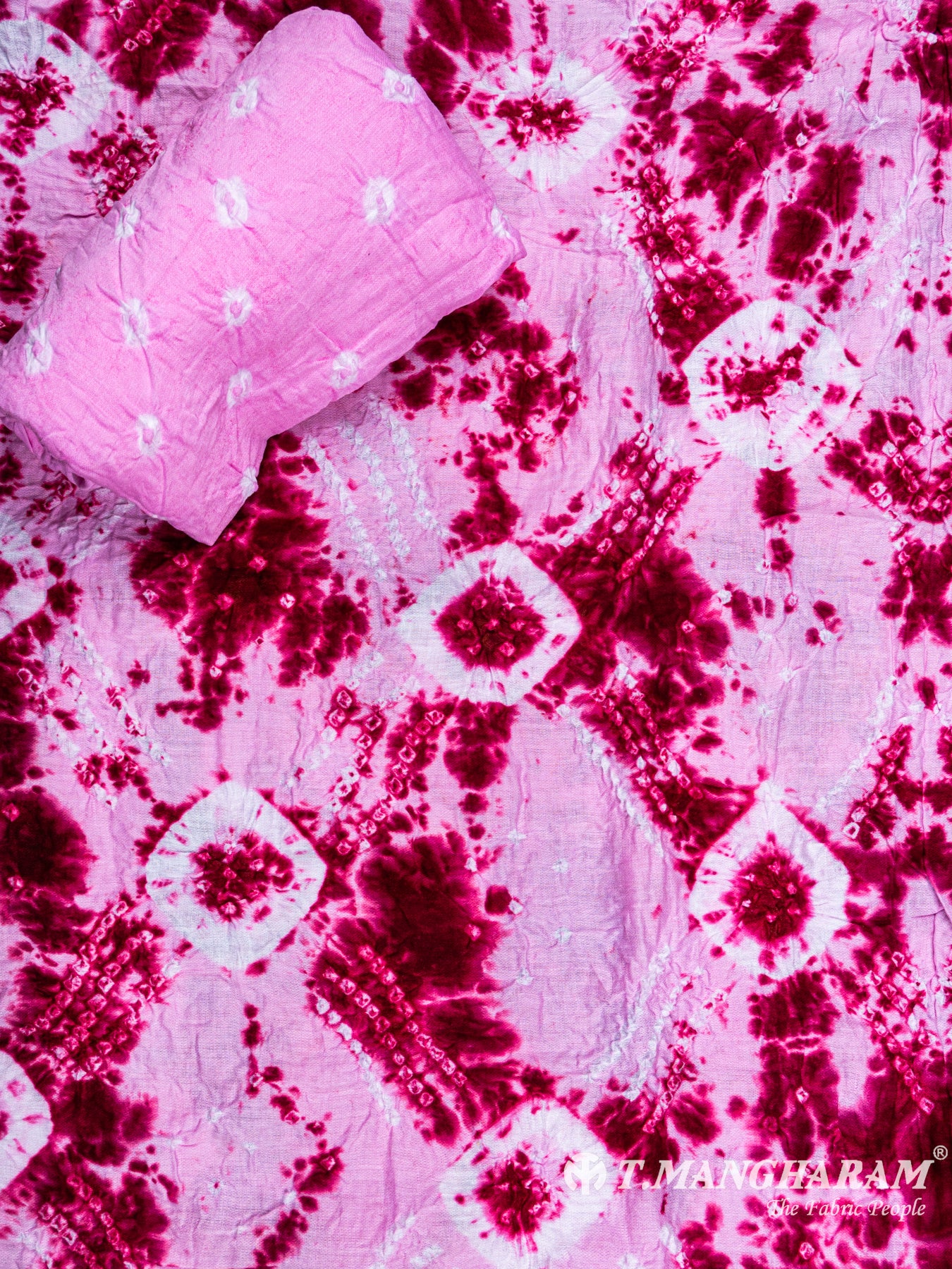 Pink Cotton Chudidhar Fabric Set - EF1417 view-2