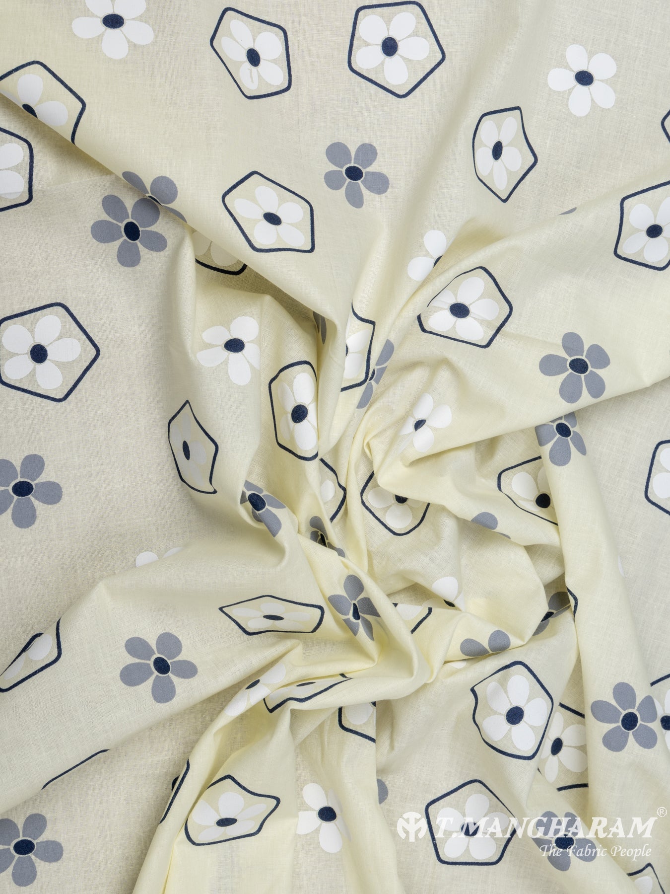 Yellow Cotton Fabric - EC7703 view-4