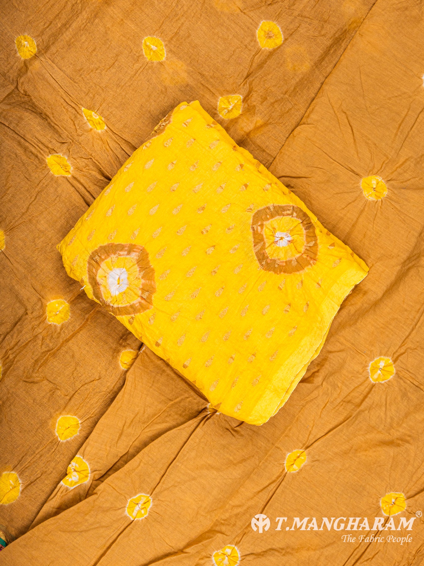 Yellow Cotton Chudidhar Fabric Set - EF1434