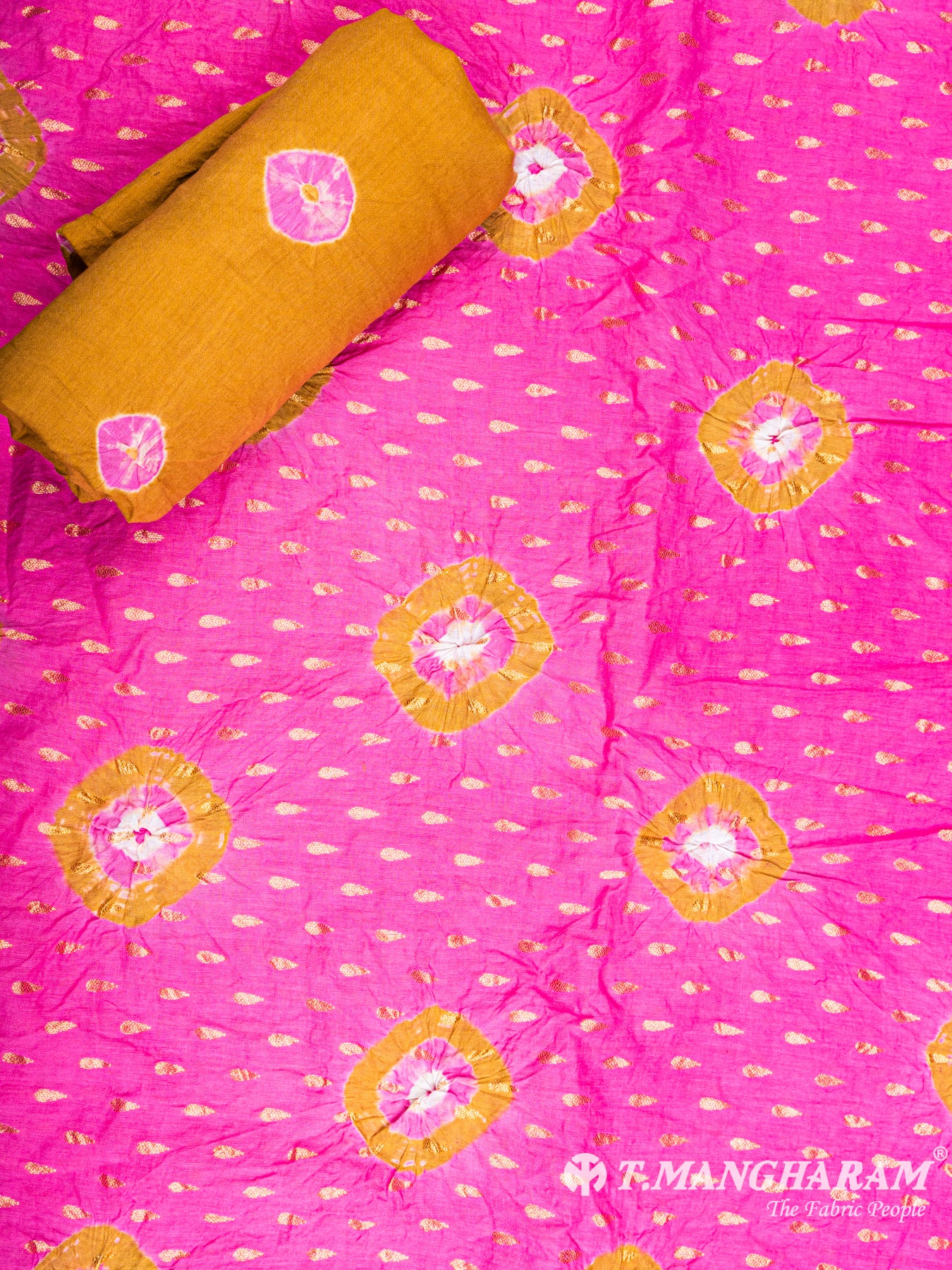 Pink Cotton Chudidhar Fabric Set - EF1433 view-3