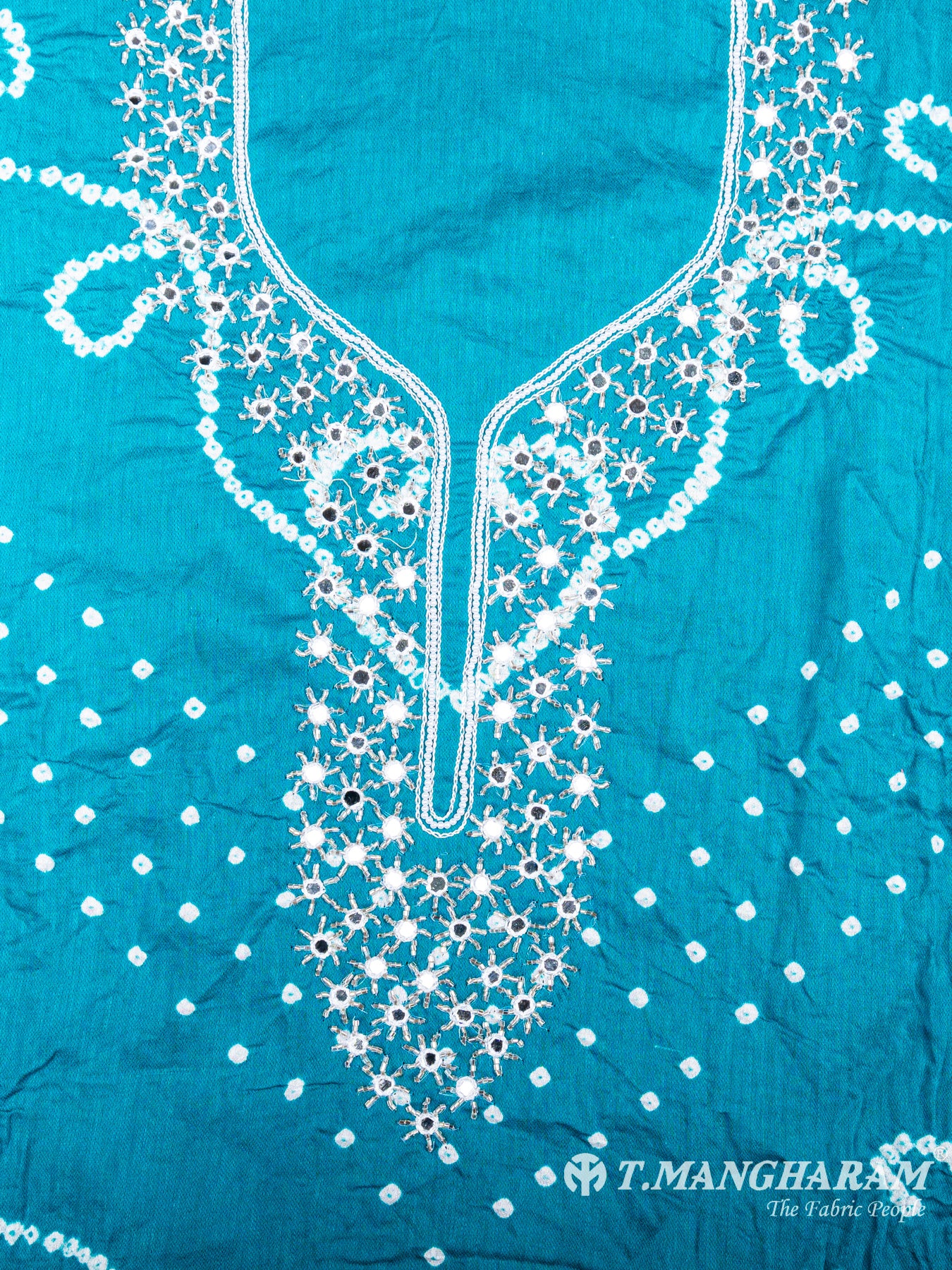 Blue Cotton Chudidhar Fabric Set - EF1416 view-4