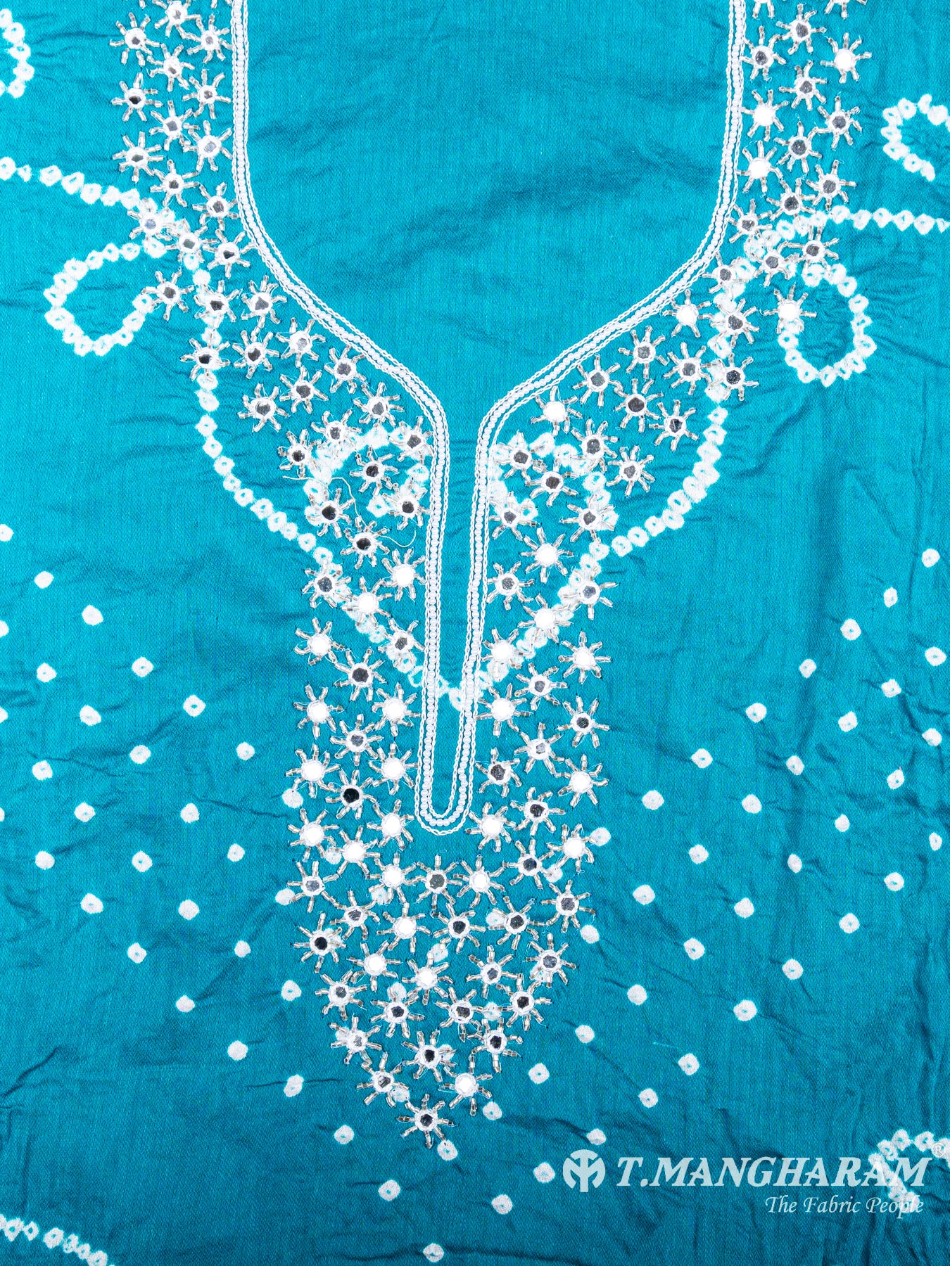 Blue Cotton Chudidhar Fabric Set - EF1416 view-4