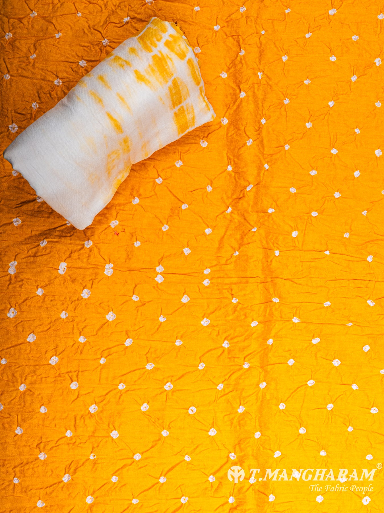 Orange Cotton Chudidhar Fabric Set - EF1438