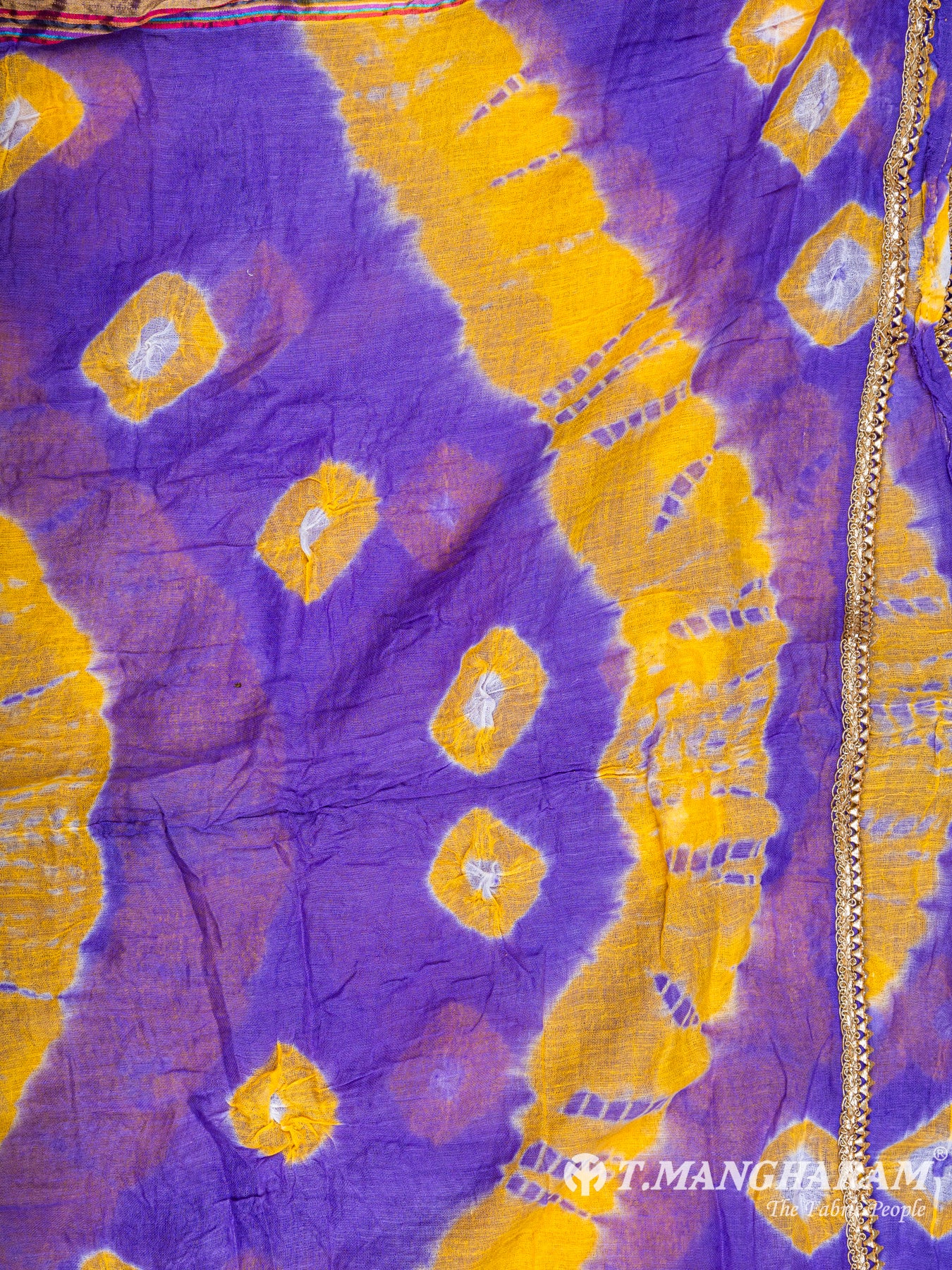 Violet Cotton Chudidhar Fabric Set - EF1411 view-2