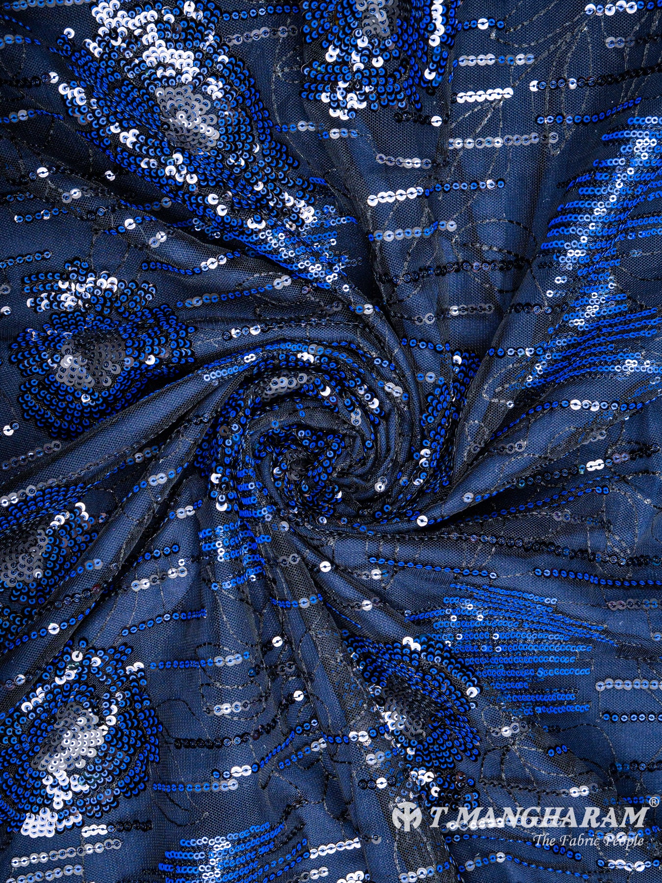 Black Fancy Net Fabric - EC5904 view-1