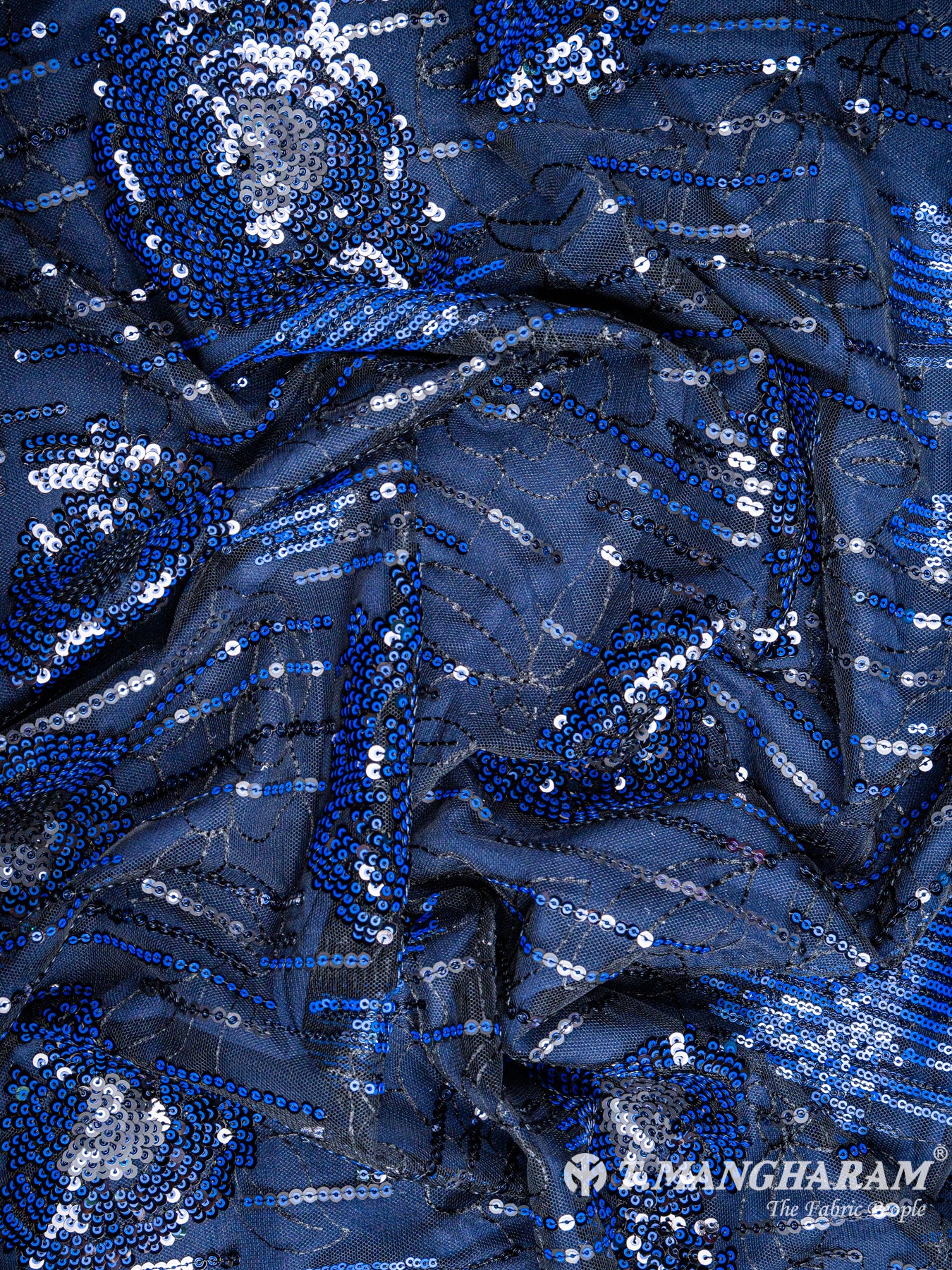 Black Fancy Net Fabric - EC5904 view-4