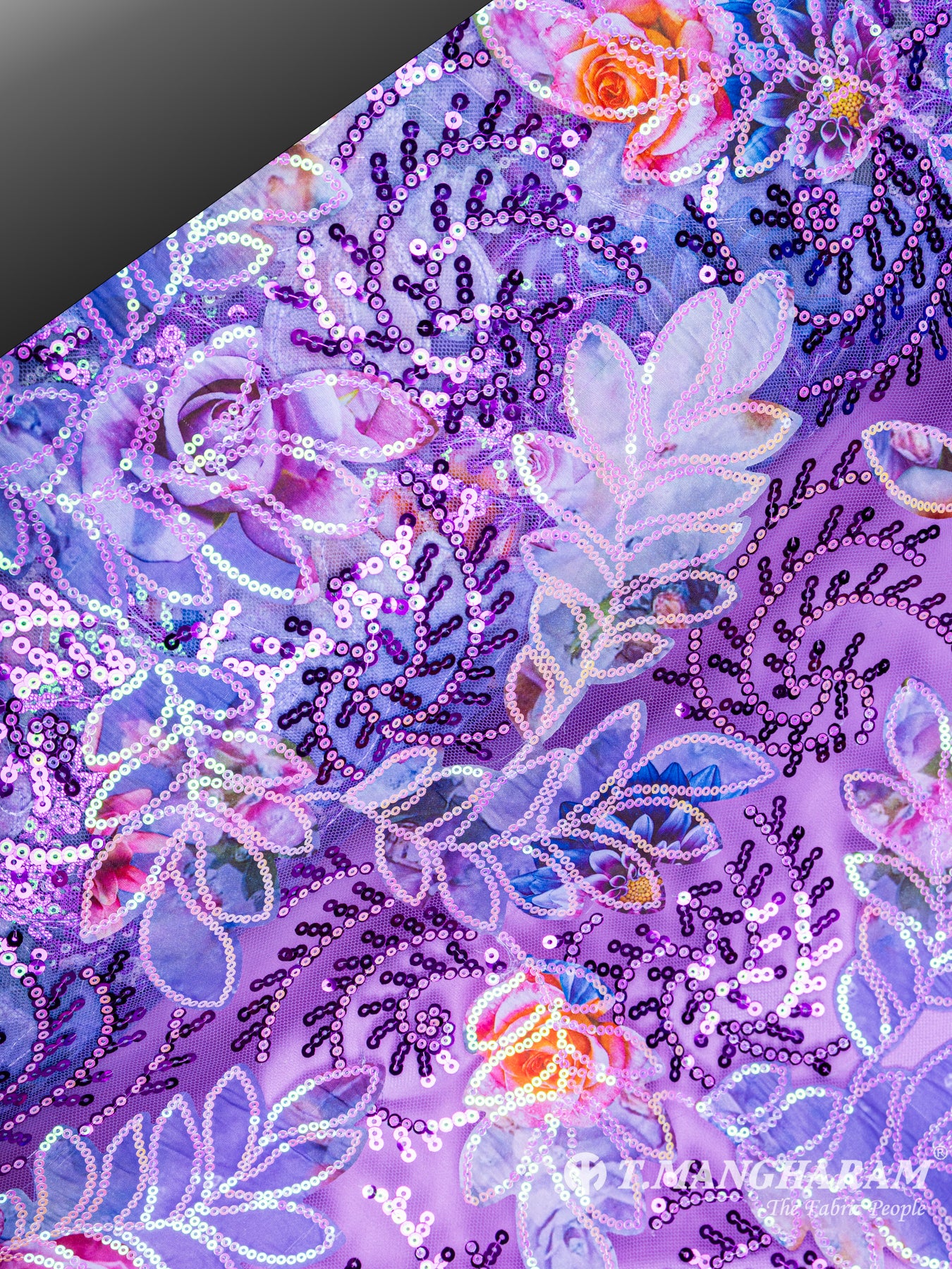 Purple Fancy Net Fabric - EC5909 view-2