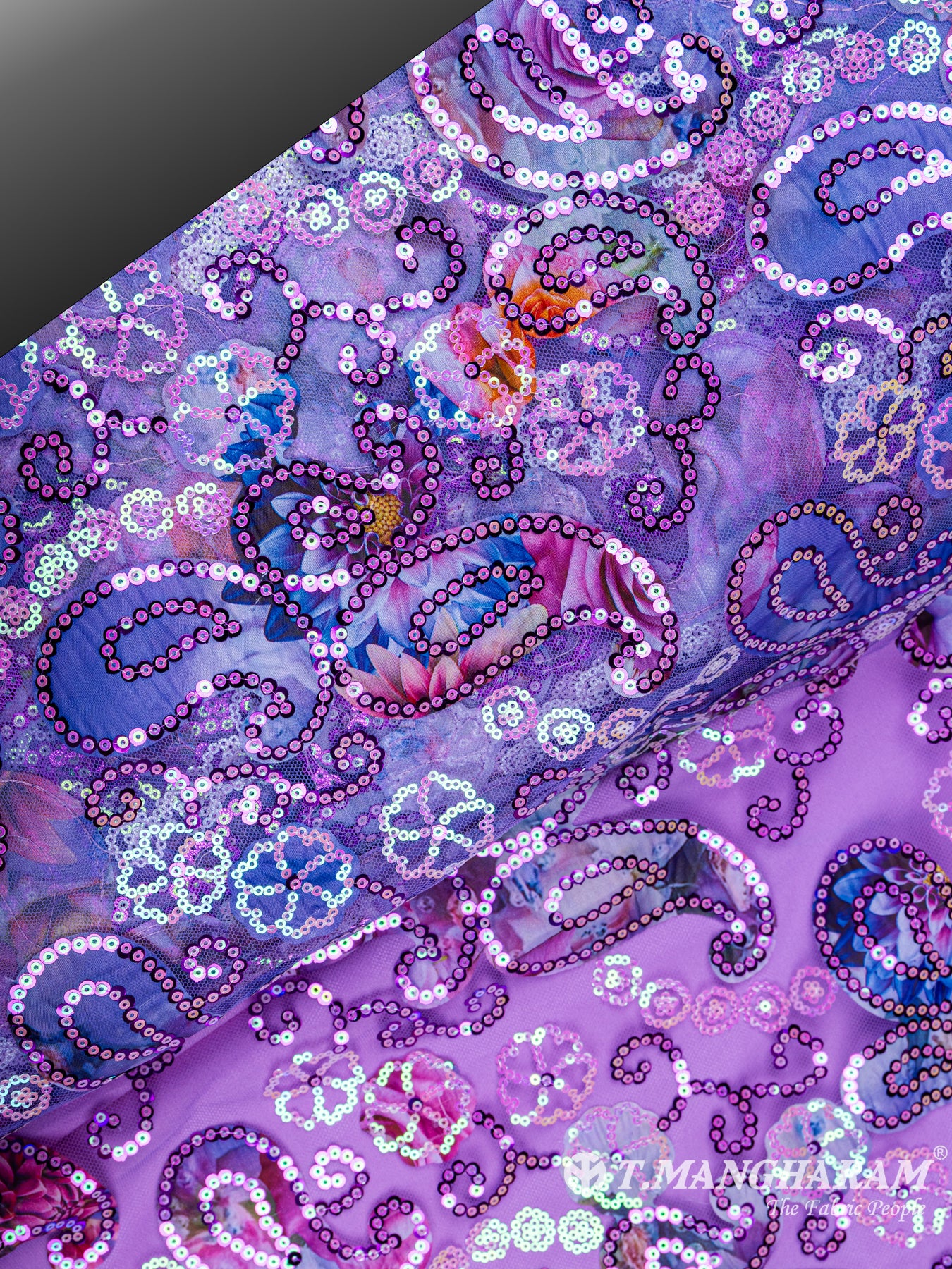Purple Fancy Net Fabric - EC5913 view-2