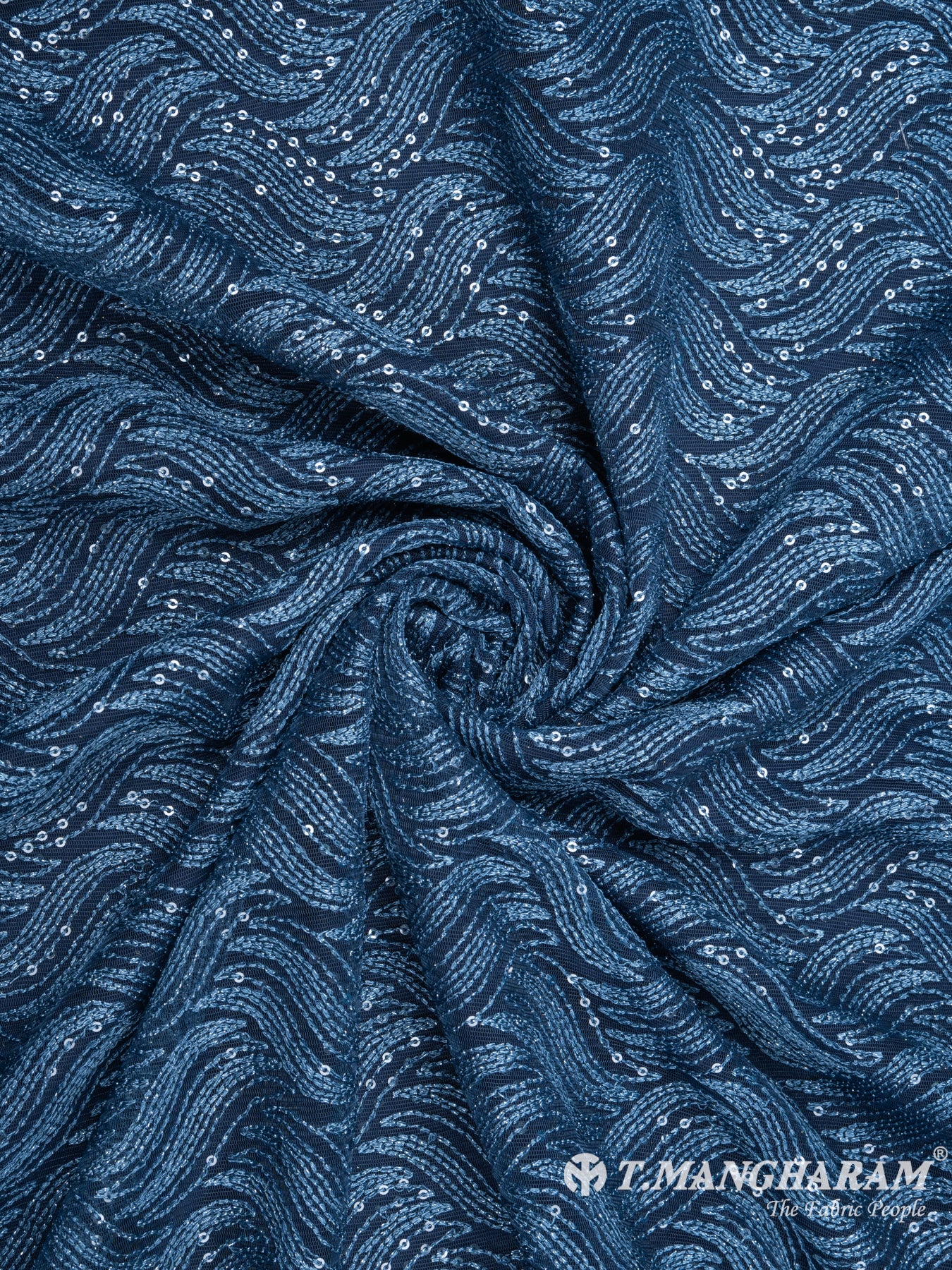 Blue Fancy Net Fabric - EB5458 view-1