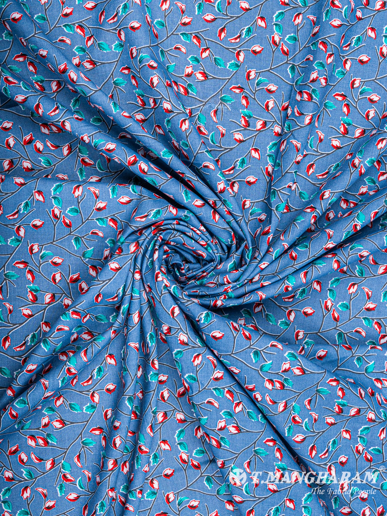 Blue Cotton Fabric - EC5845 view-1