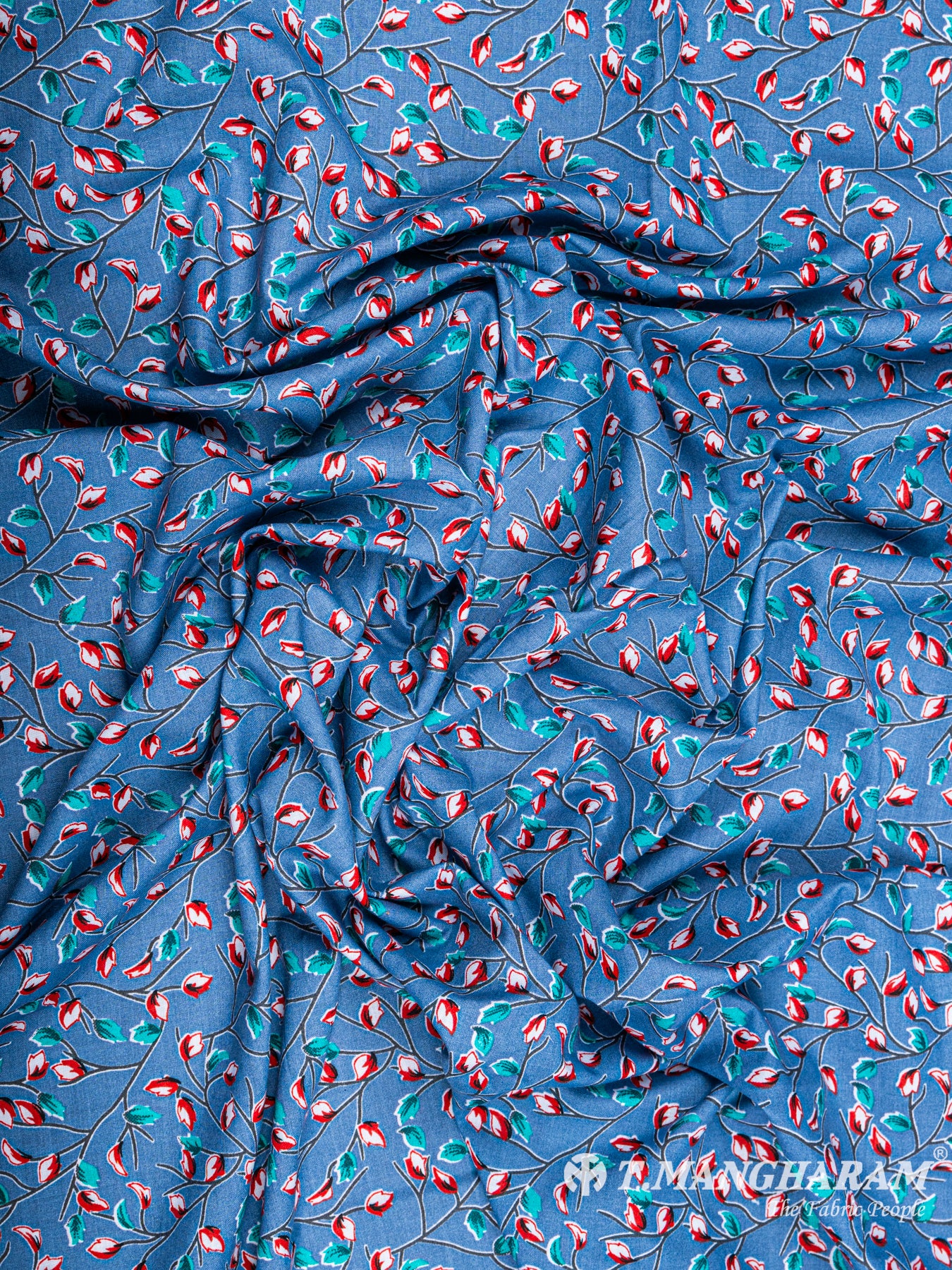 Blue Cotton Fabric - EC5845 view-4