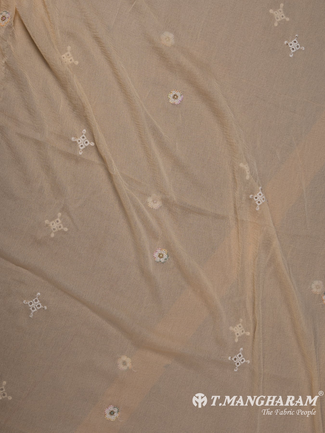 Peach Cotton Chudidhar Fabric Set - EG1636 view-3