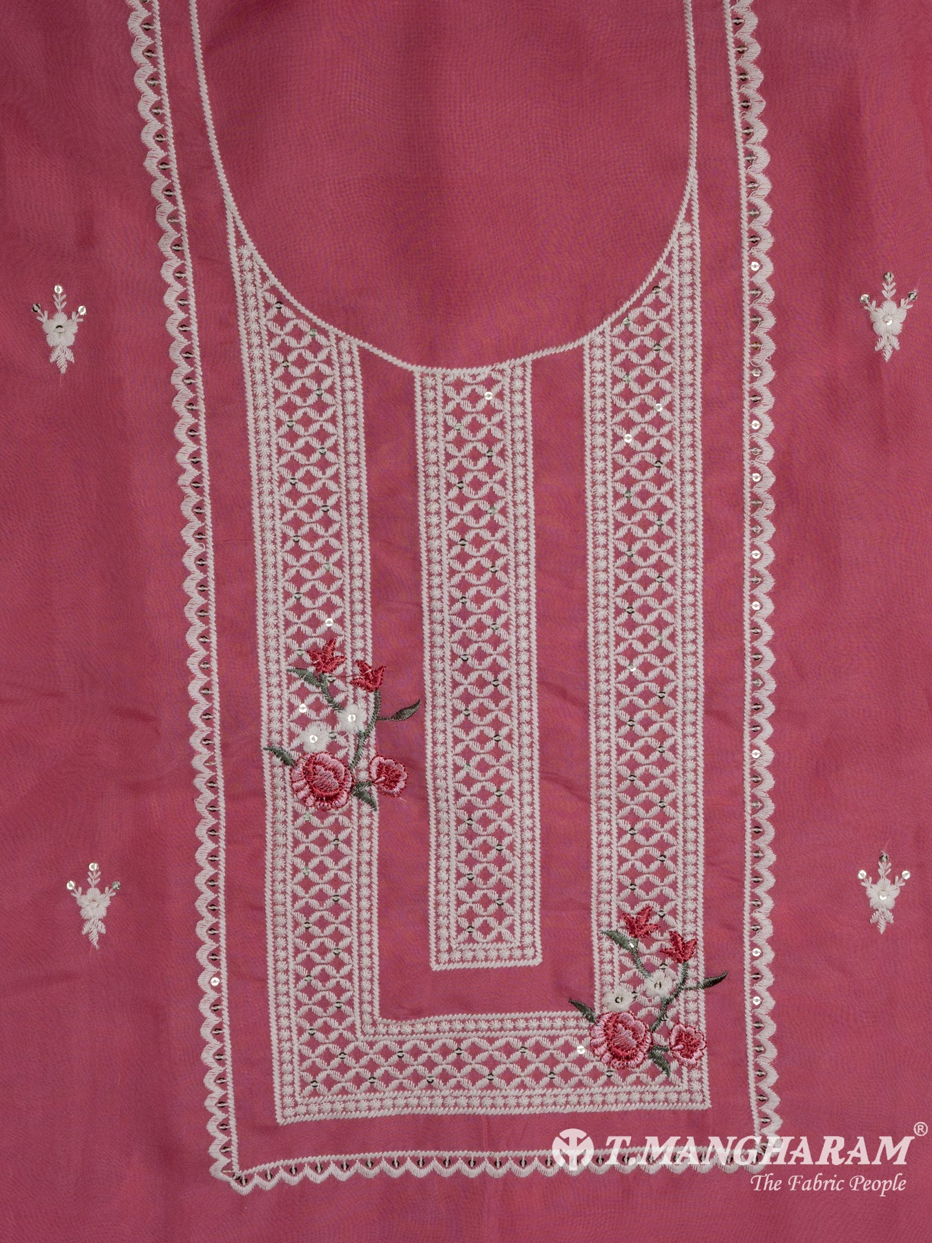 Pink Cotton Chudidhar Fabric Set - EG1627 view-2