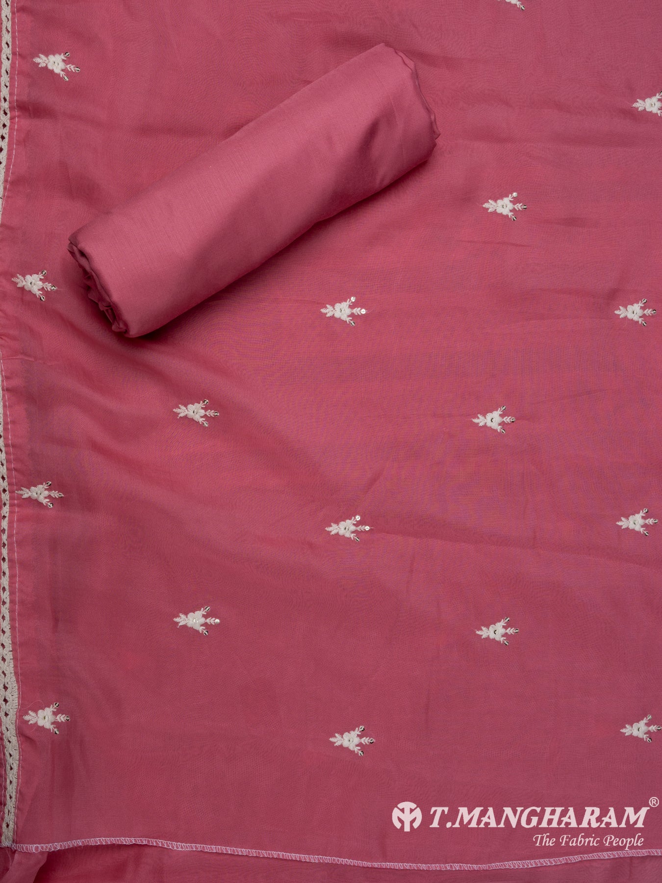 Pink Cotton Chudidhar Fabric Set - EG1627 view-3